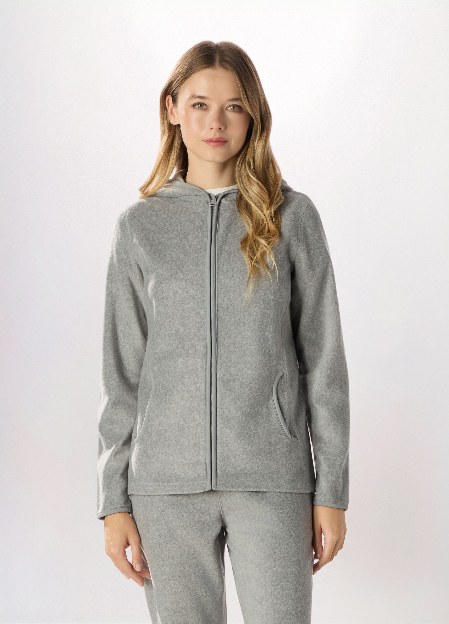 Felpa con cappuccio in pile donna Holistic fitness_0