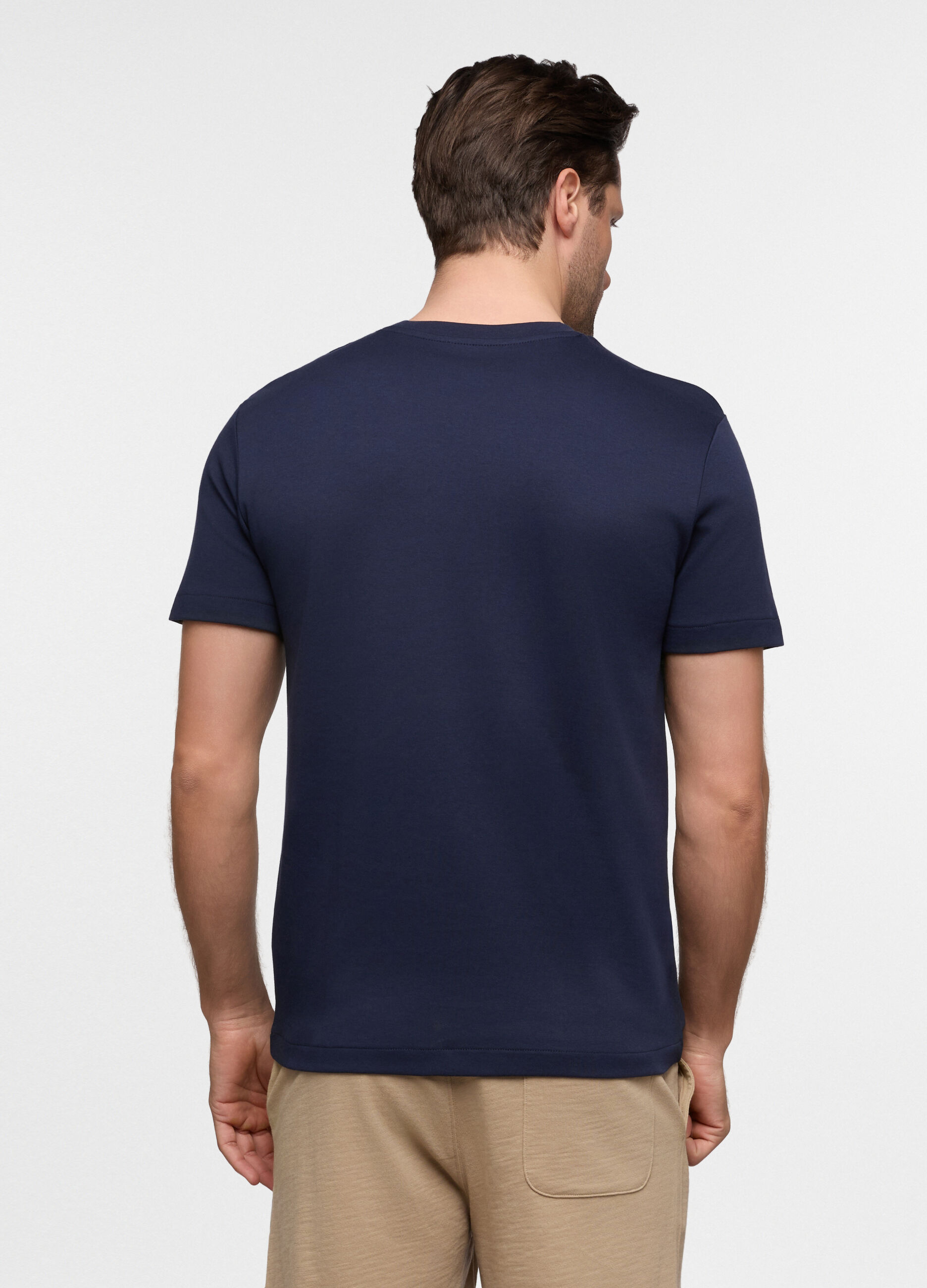 T-shirt girocollo in cotone interlock uomo_1
