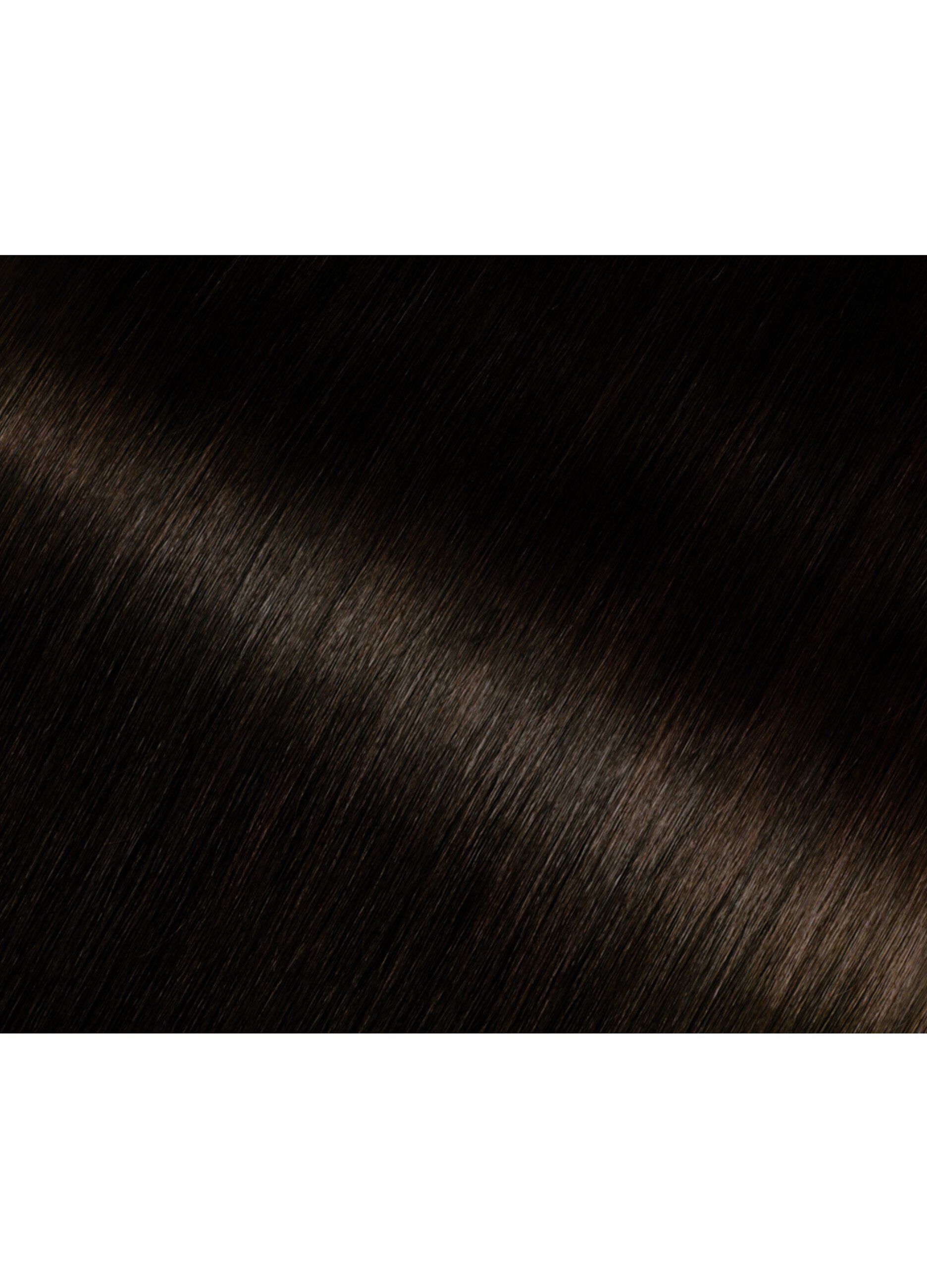 Garnier Tinta Capelli Olia, Colorazione permanente senza ammoniaca per una fragranza delicata, copre il 100% dei capelli bianchi, Con oli di fiori di origine naturale, Castano Scuro (4.0)._2