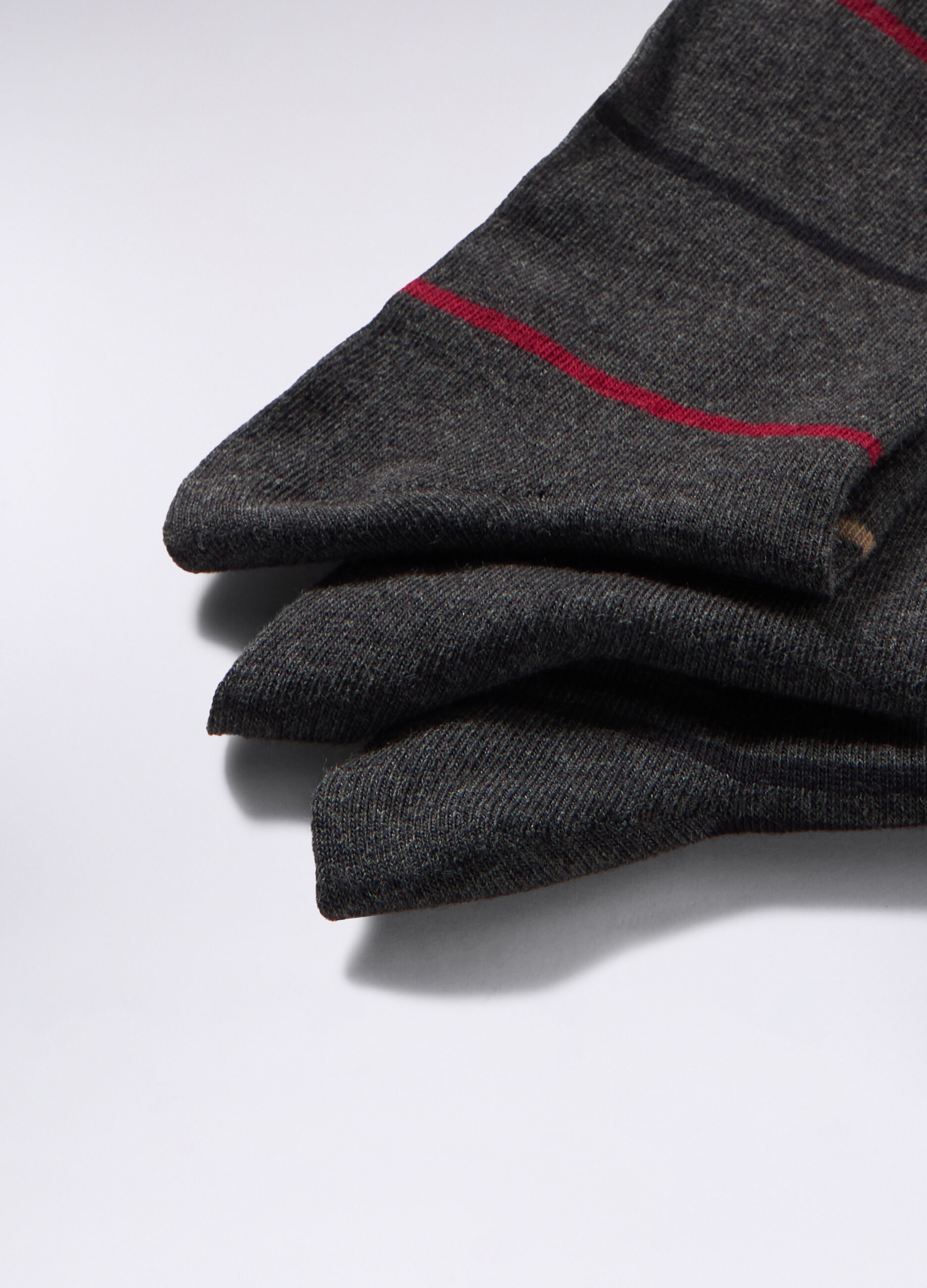 3 pack calze corte in cotone a righe uomo_1