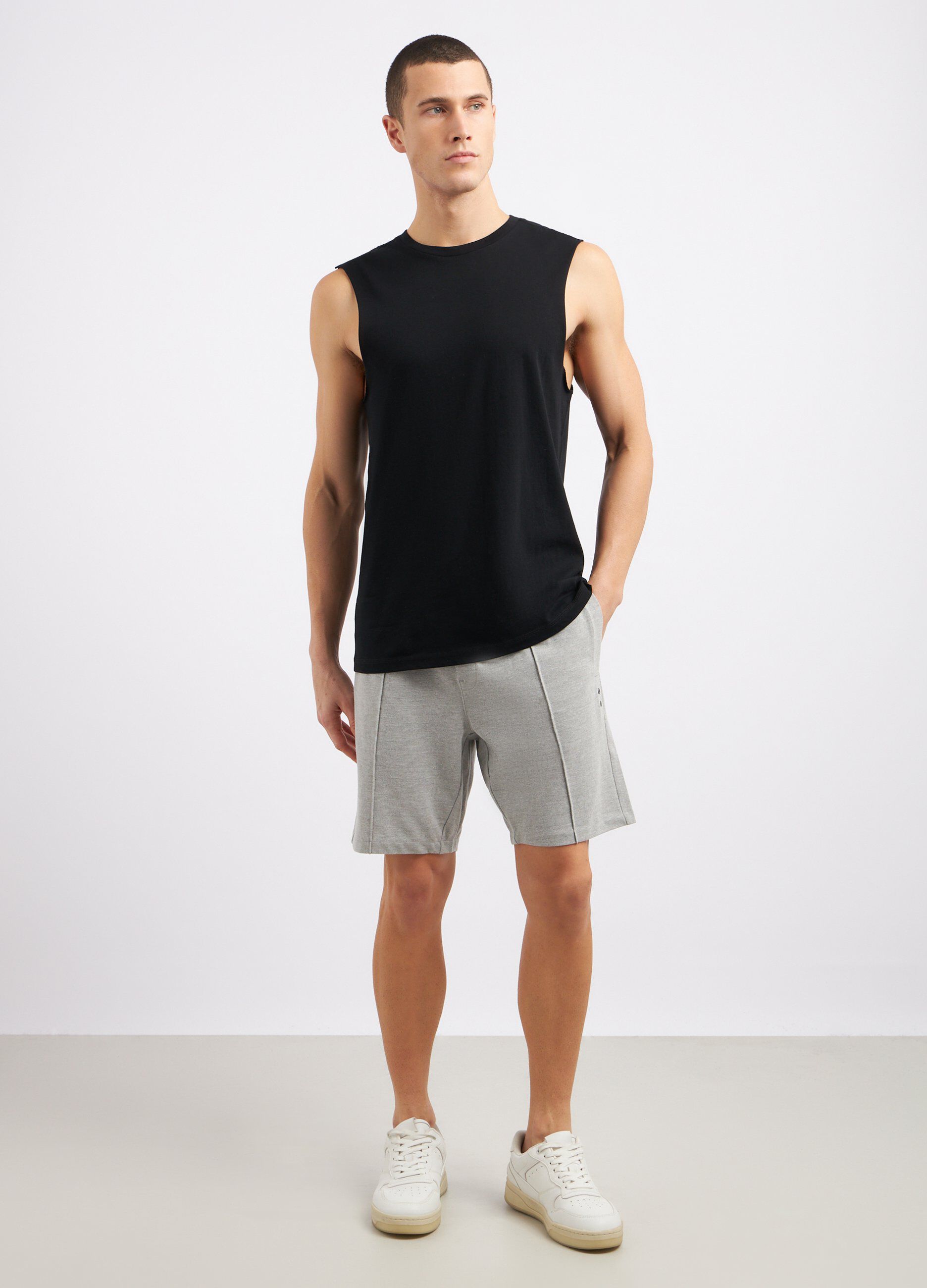 Shorts in cotone garzato uomo_0