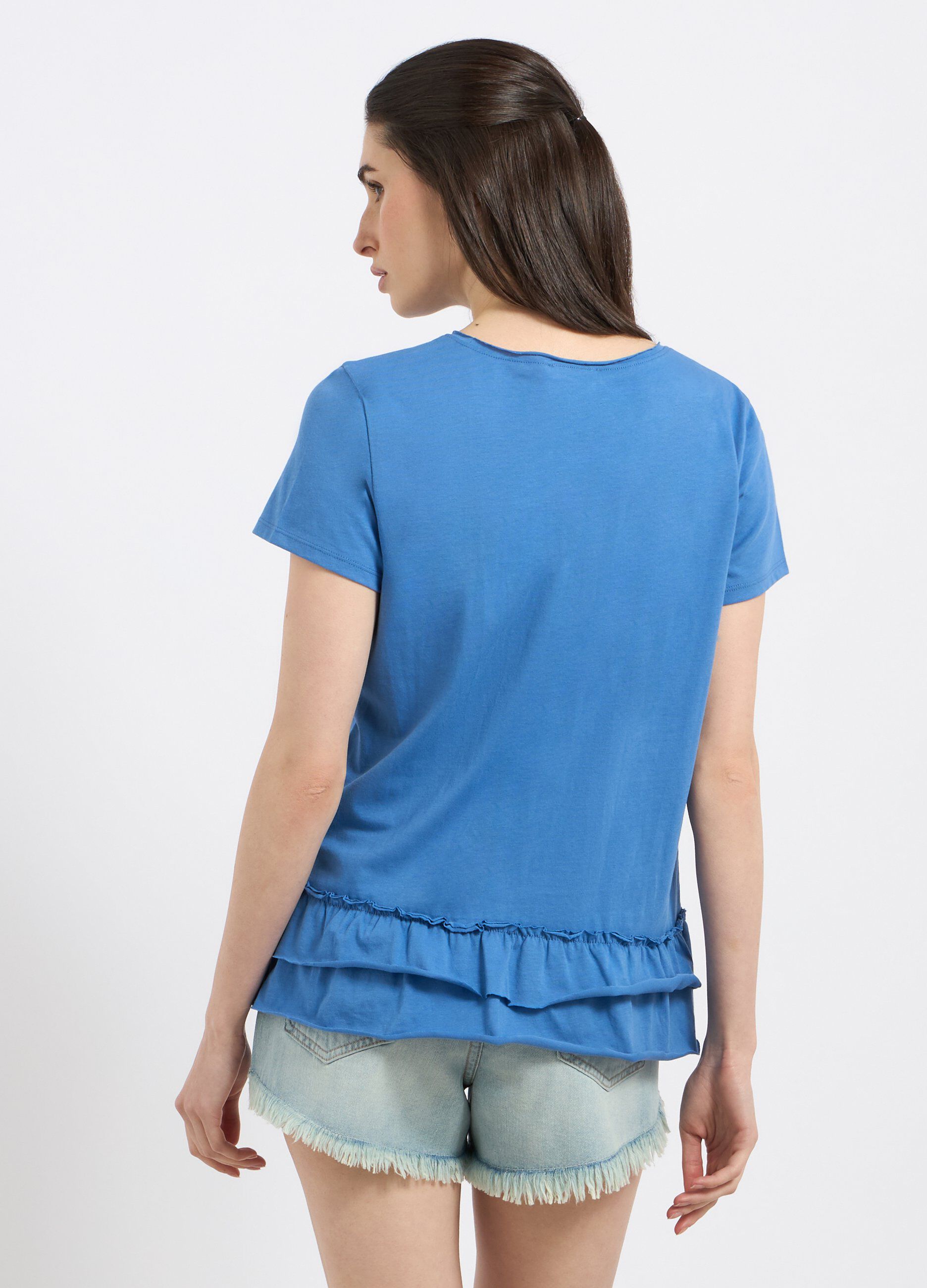 T-shirt in jersey di puro cotone donna_1