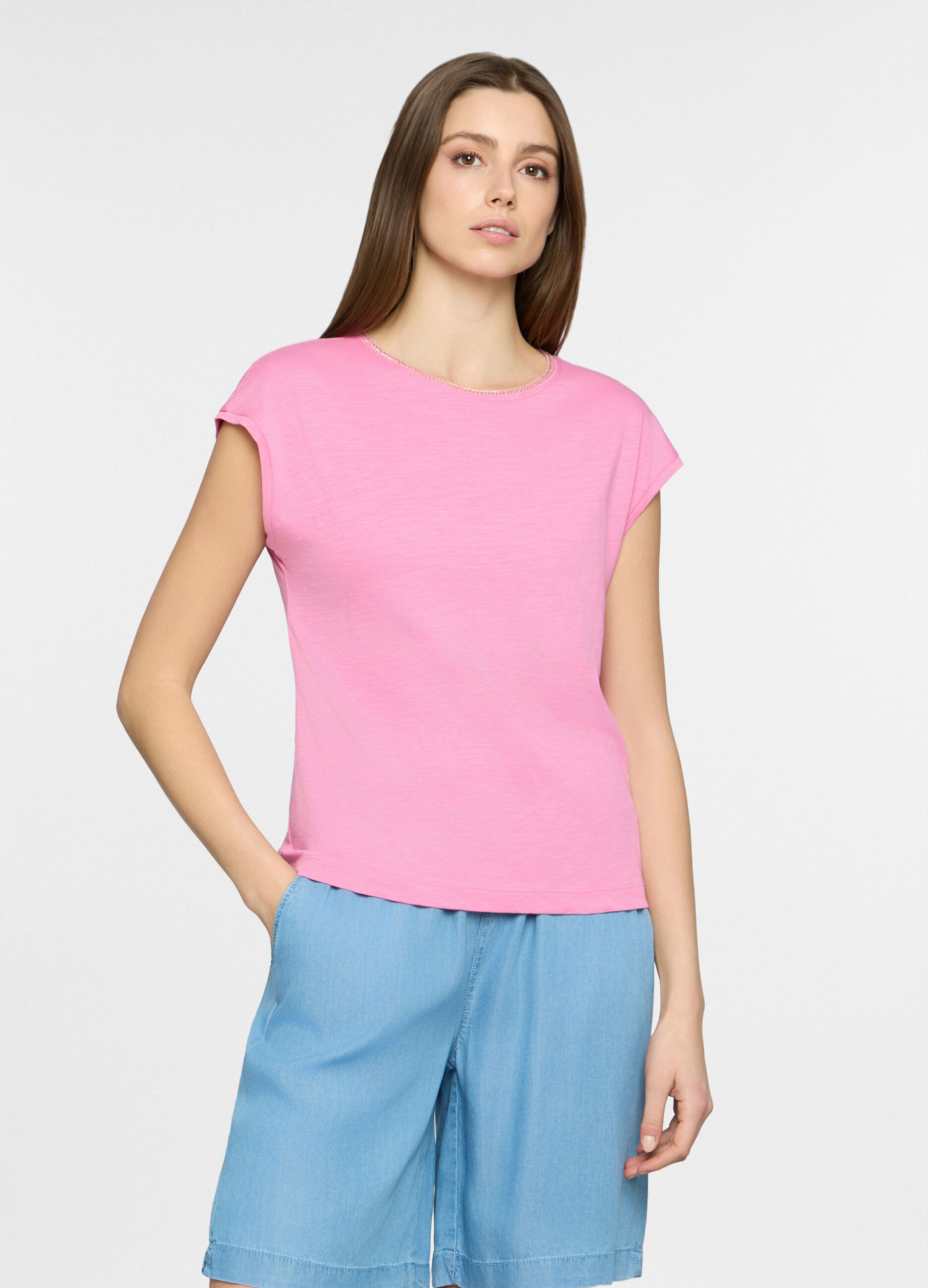 T-shirt girocollo donna_0