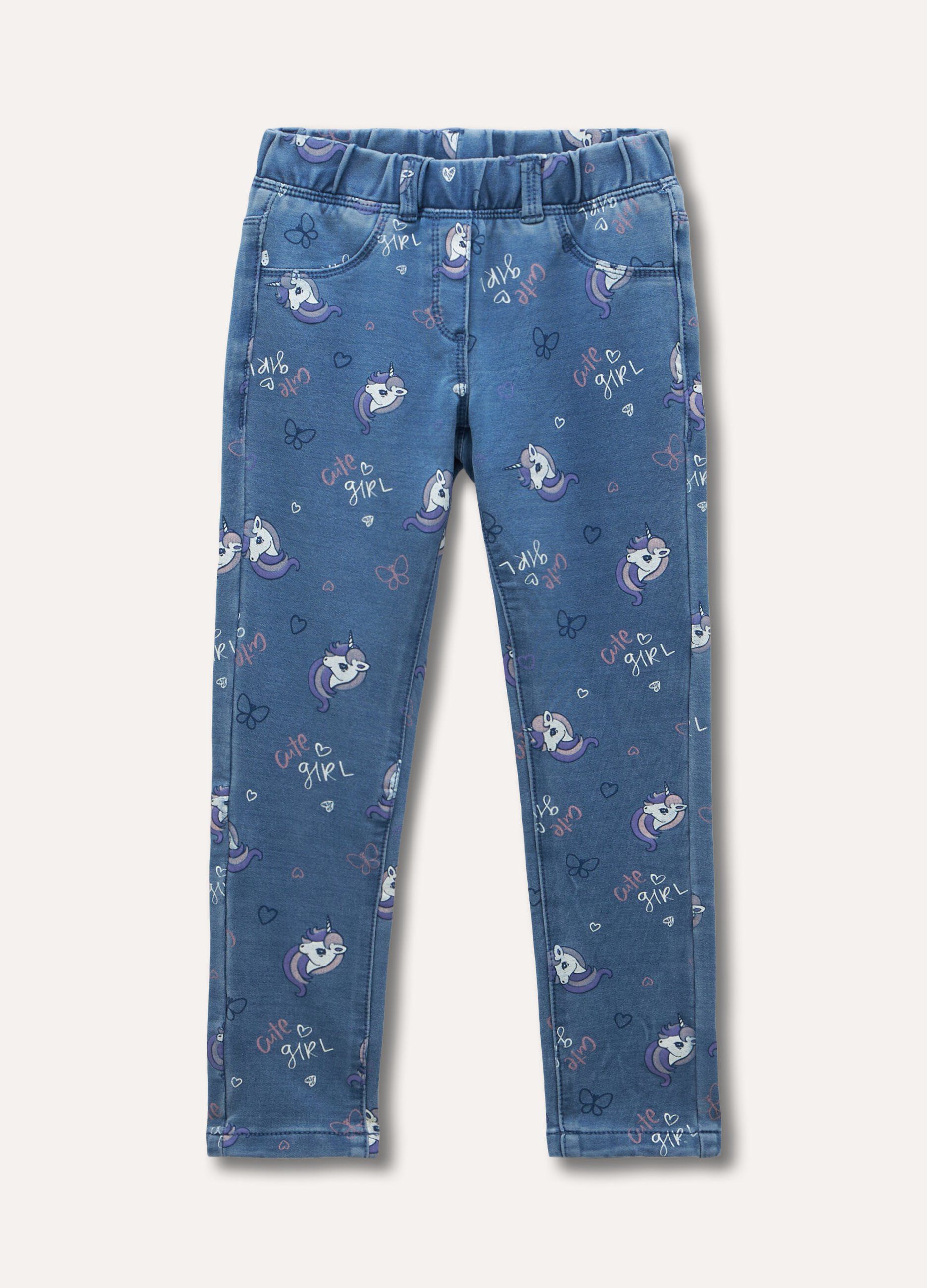 Treggings denim stampati bambina_0