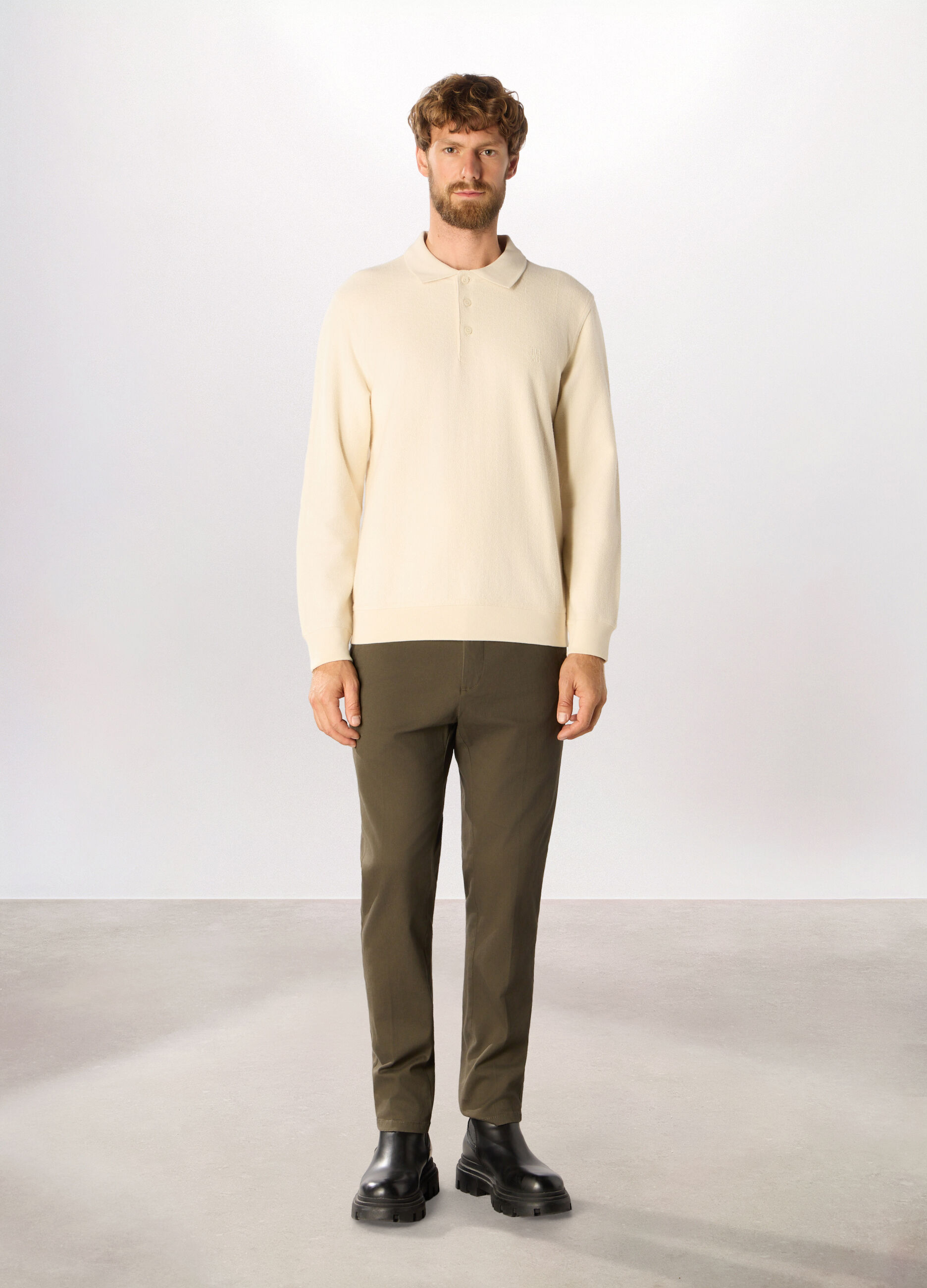 Pantaloni chino in cotone stretch uomo_0