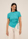 T-shirt lavorata con coulisse donna_0