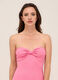 Abito corto in costina di cotone stretch donna_2