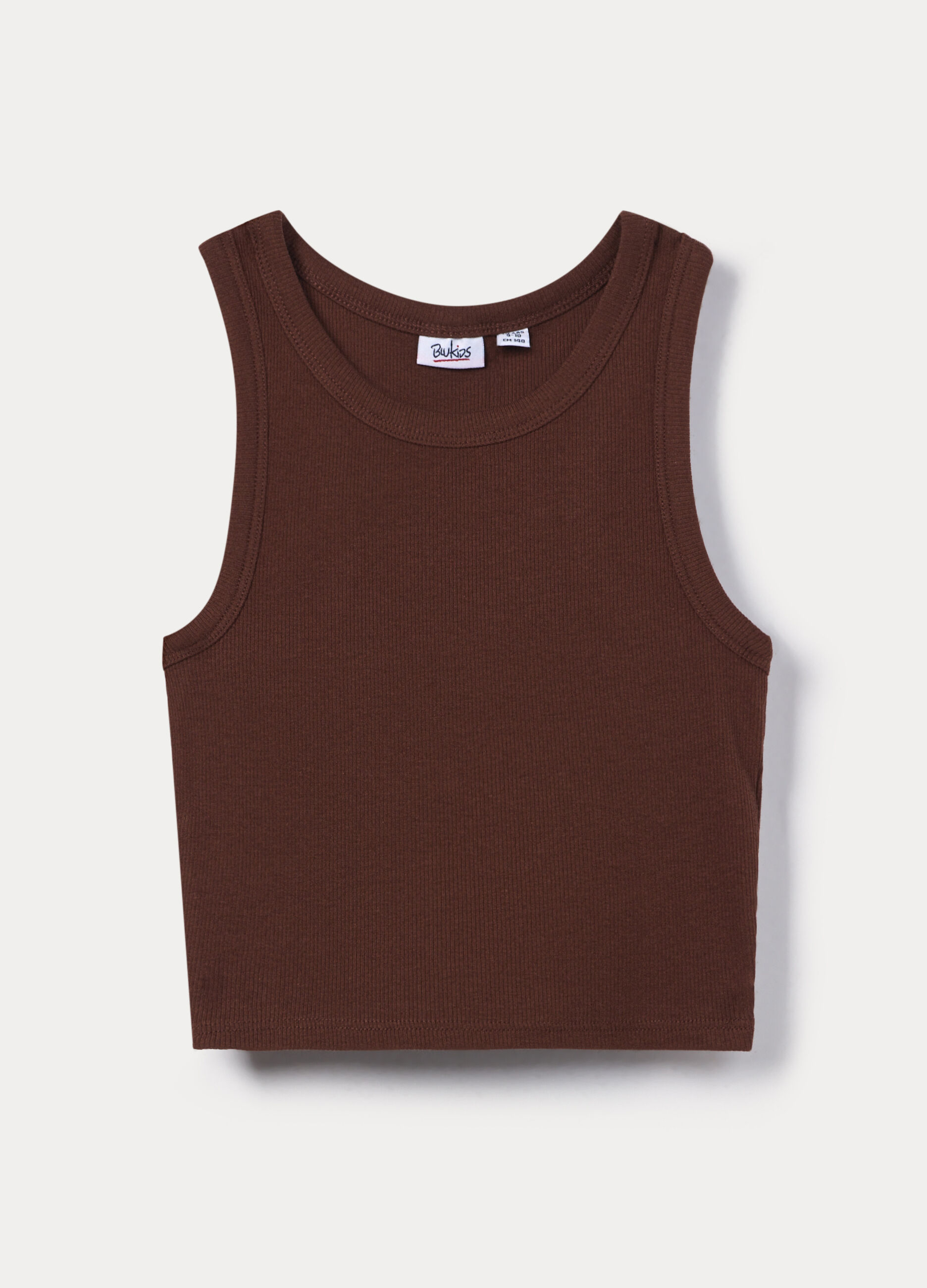 Top fitted in costina stretch ragazza_0