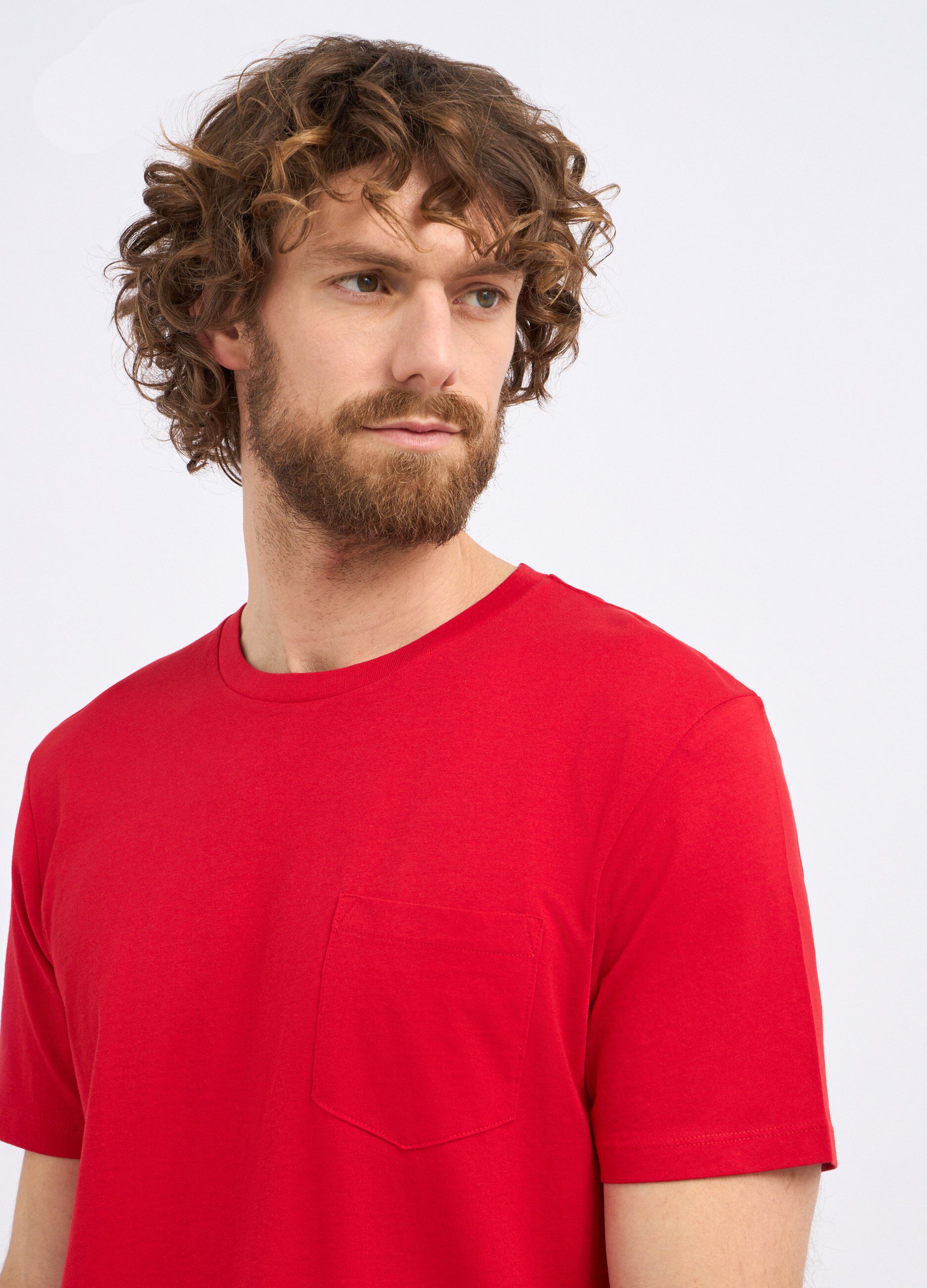 T-shirt in puro cotone con taschino uomo_2