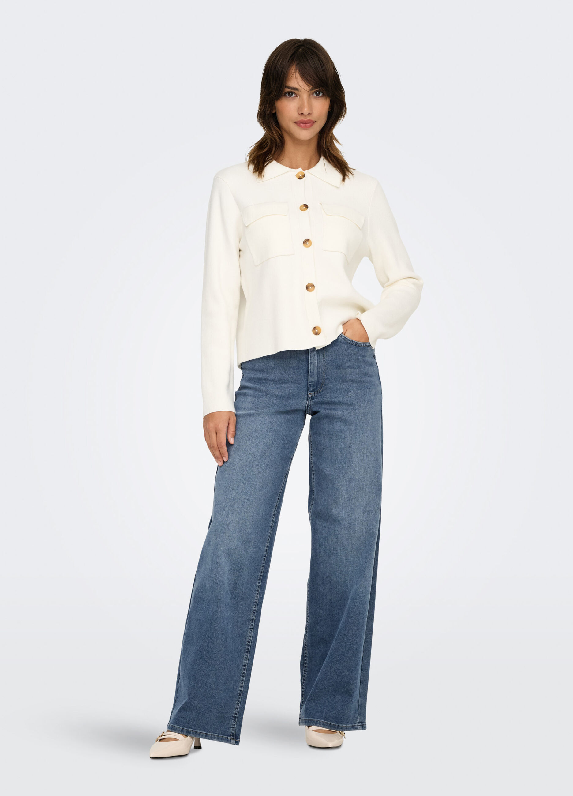 Pantaloni in denim wide leg donna_0