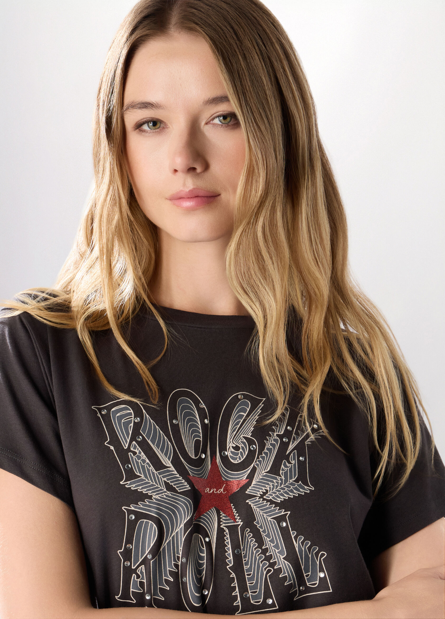 T-shirt in jersey di puro donna_2