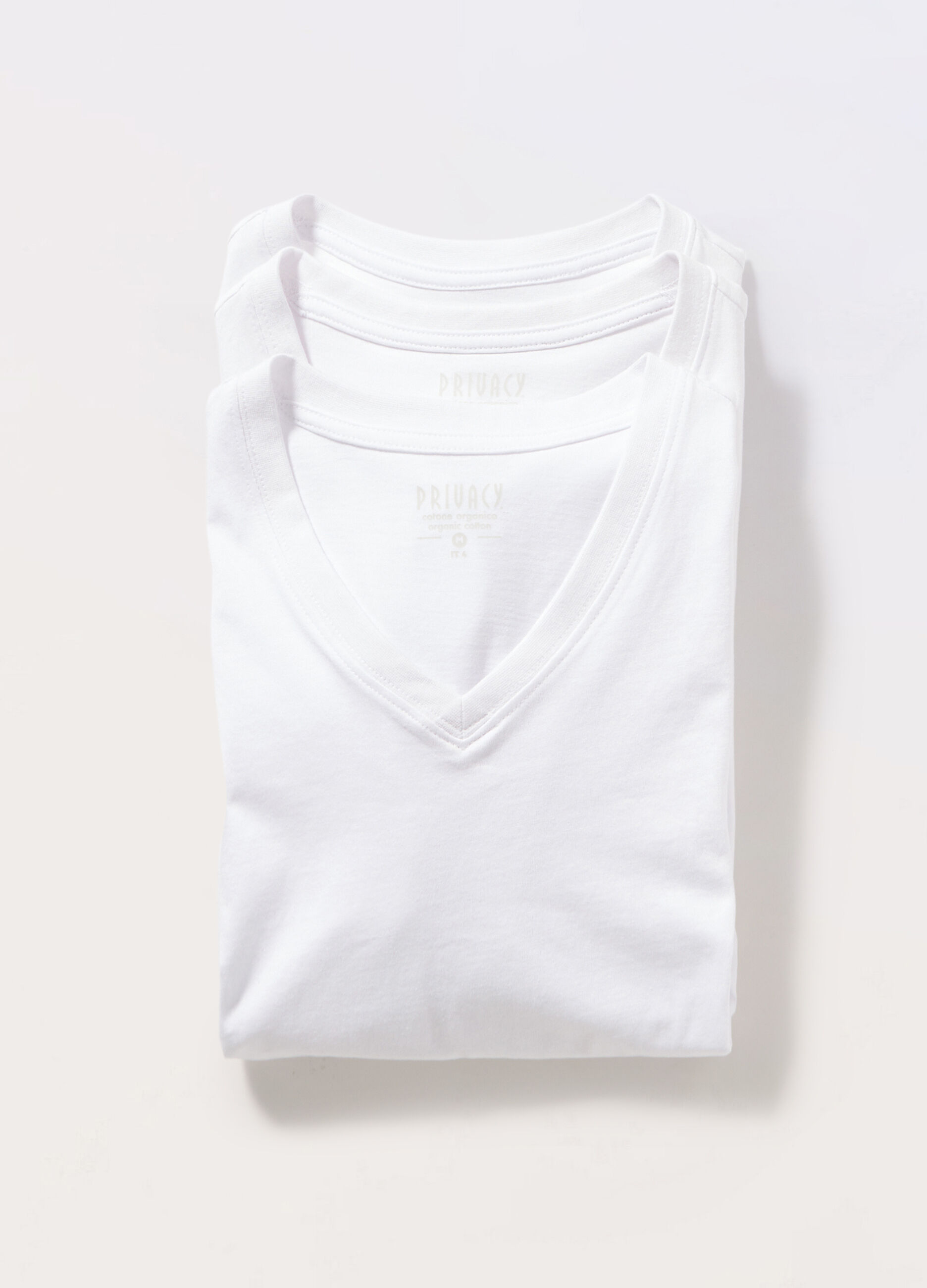 3 pack T-shirt collo a Vi puro cotone uomo_0