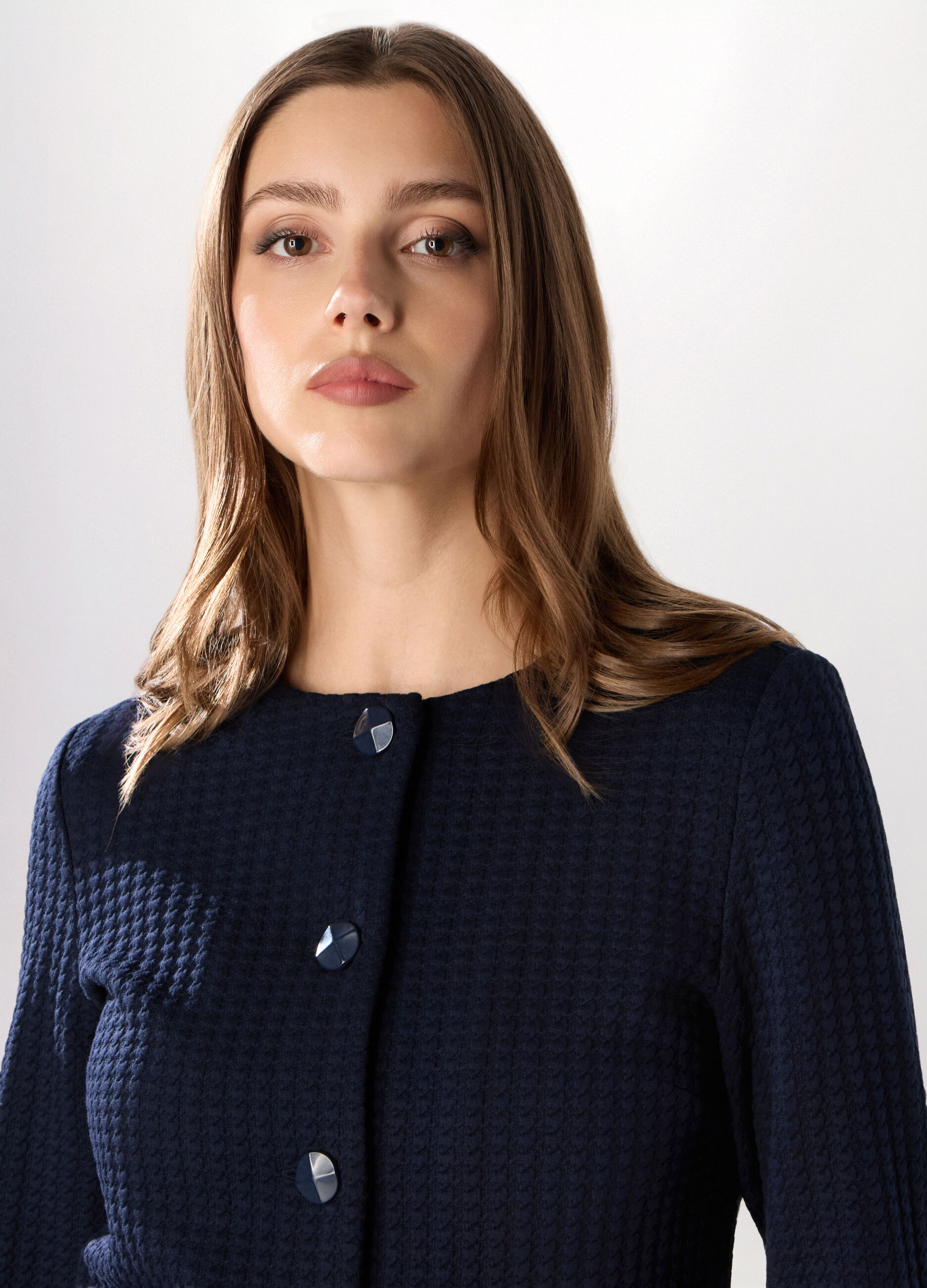 Giacca in jacquard misto viscosa donna_2