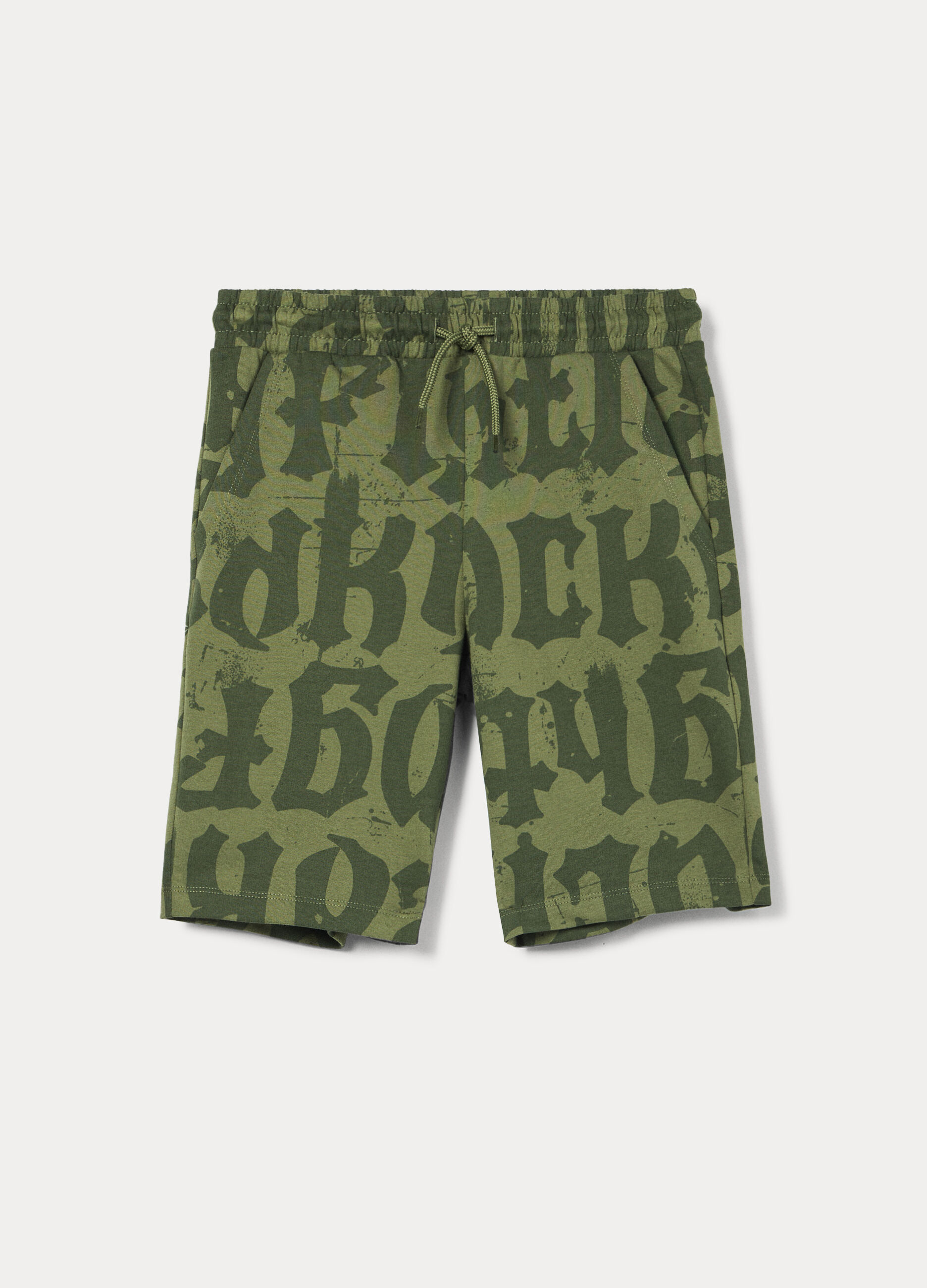 Shorts in french terry di puro cotone ragazzo_0