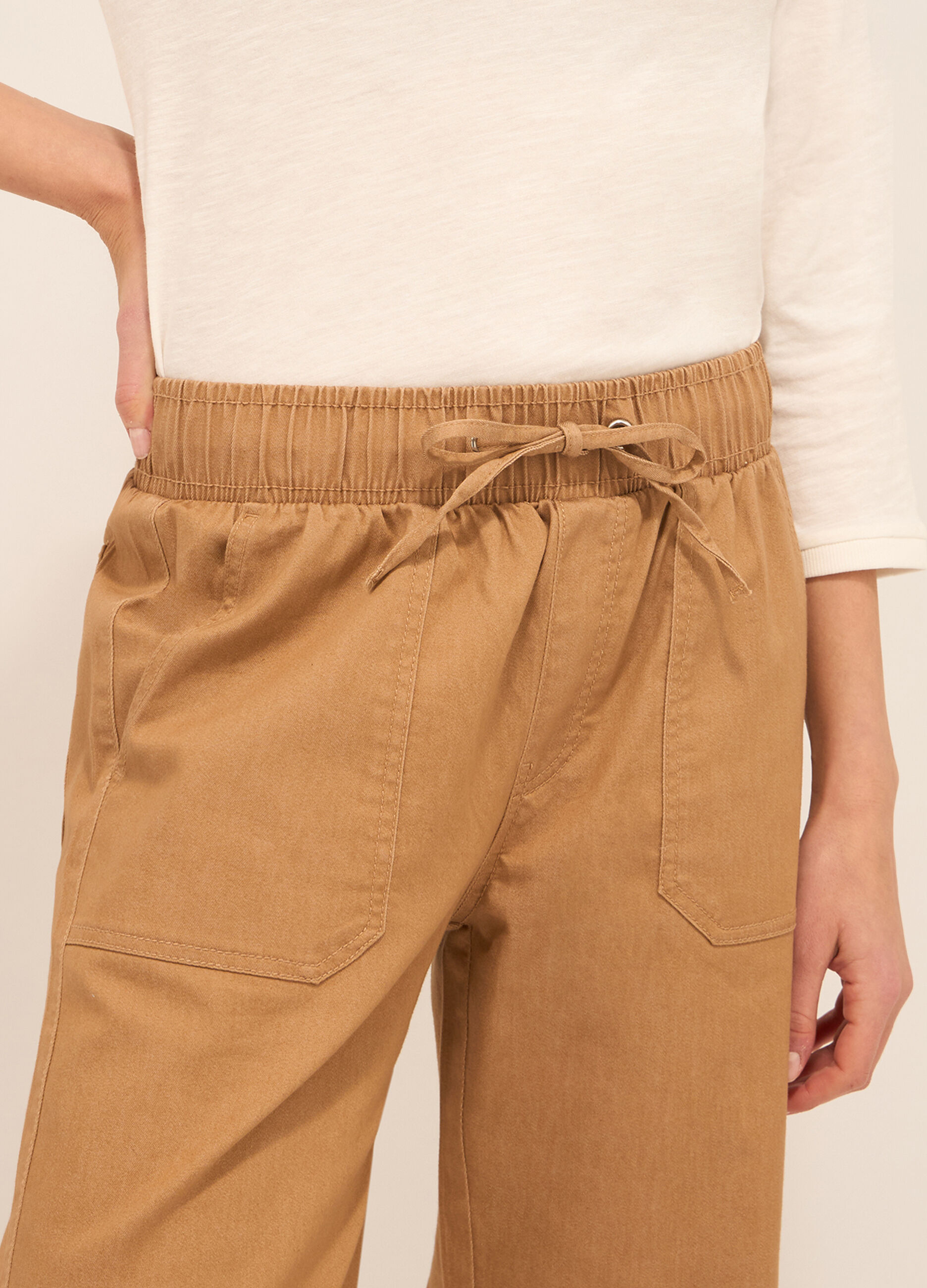Pantaloni misto cotone donna_2
