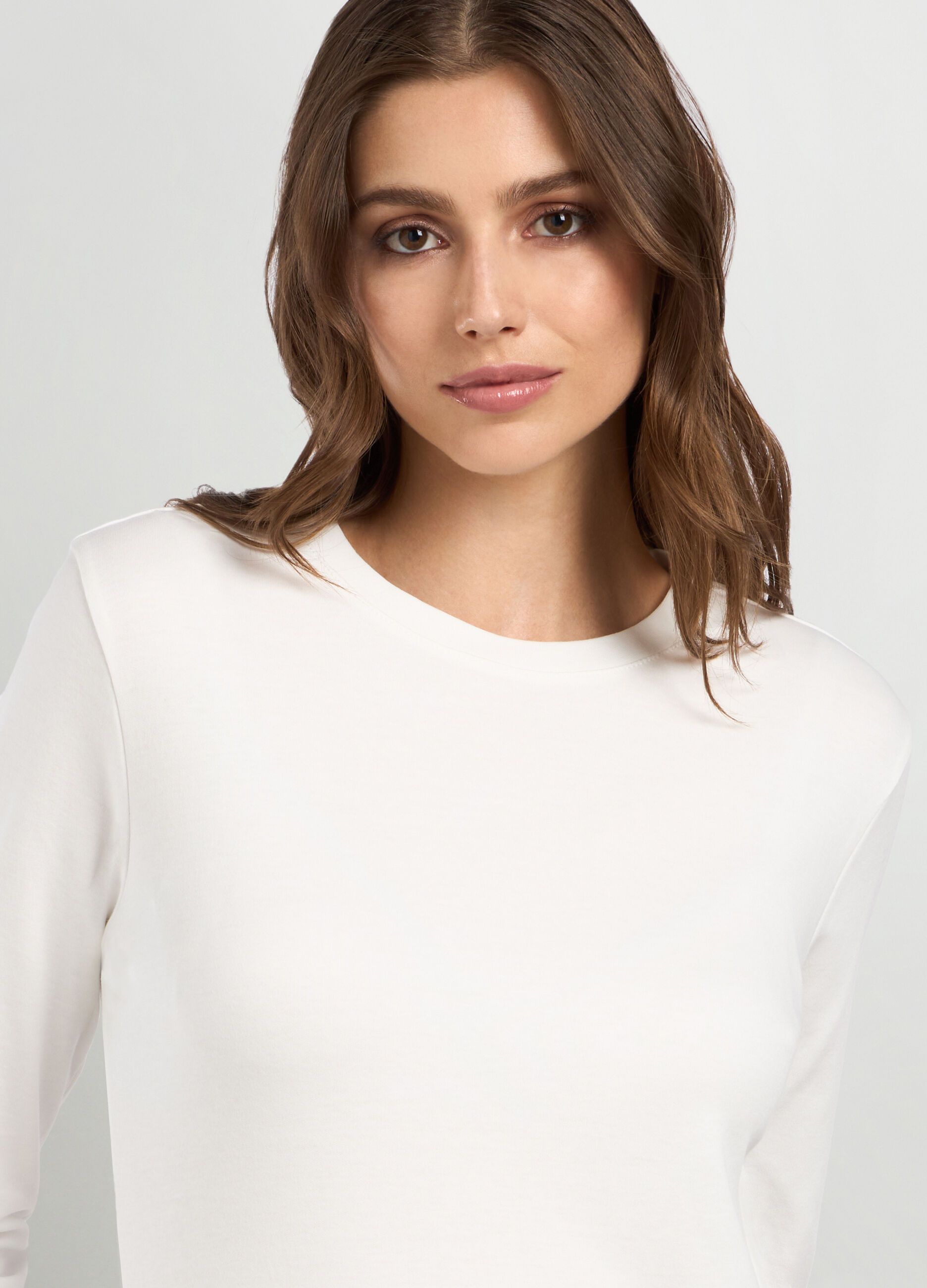 T-shirt in interlock di puro cotone donna_2