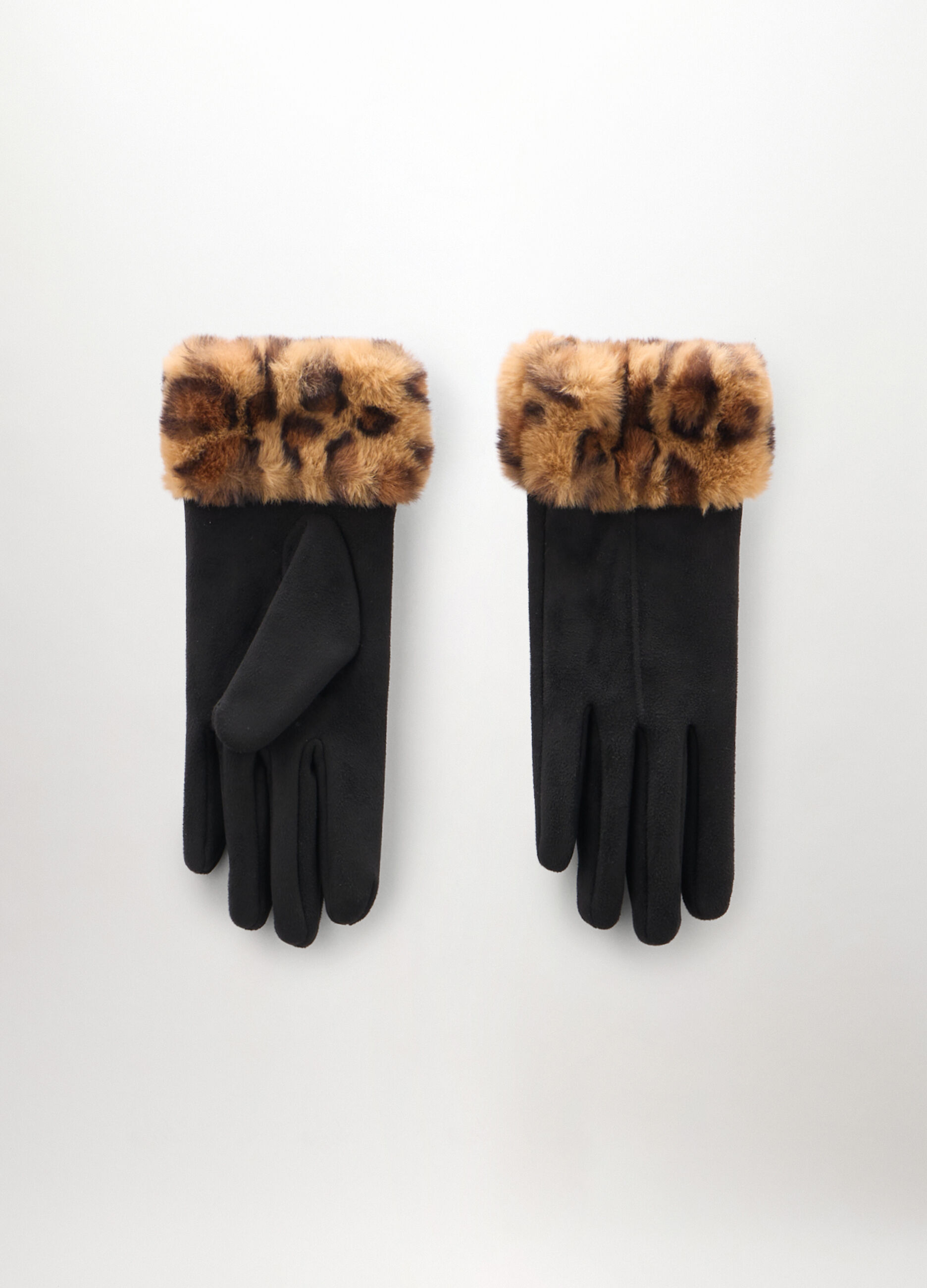 Guanti in pile animalier _0