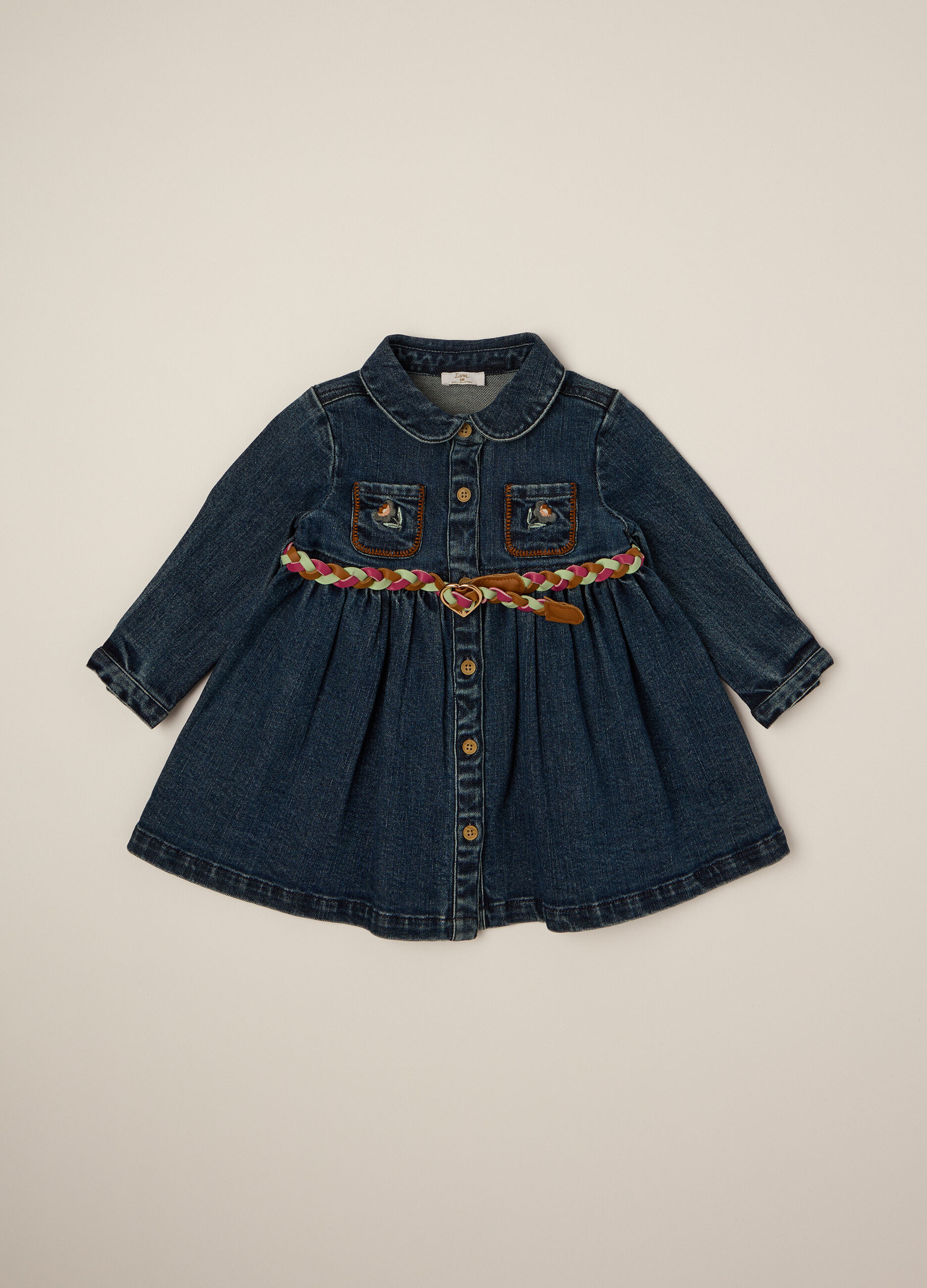 Abito denim elasticizzato per bambina