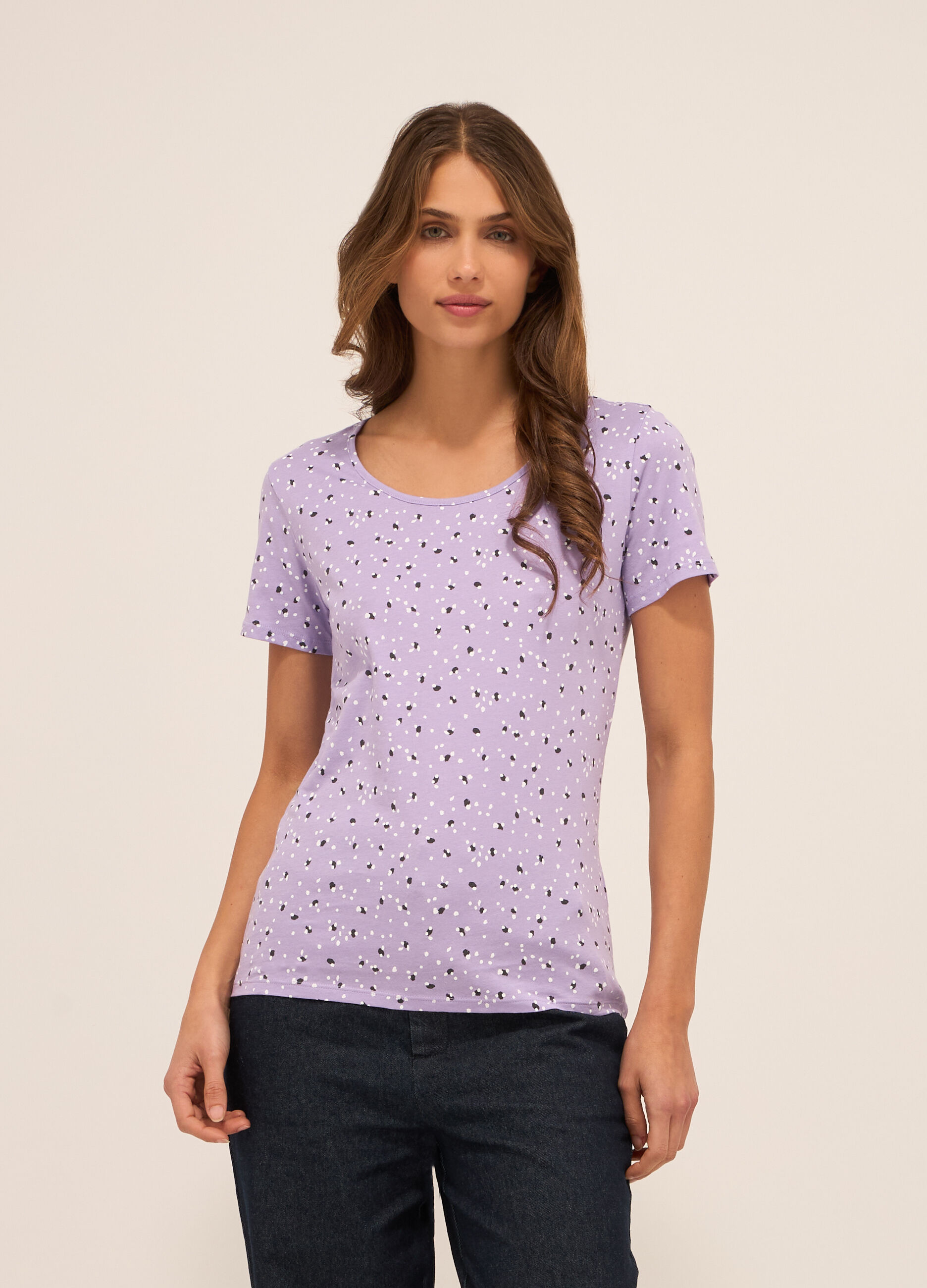 T-shirt in puro cotone donna_0