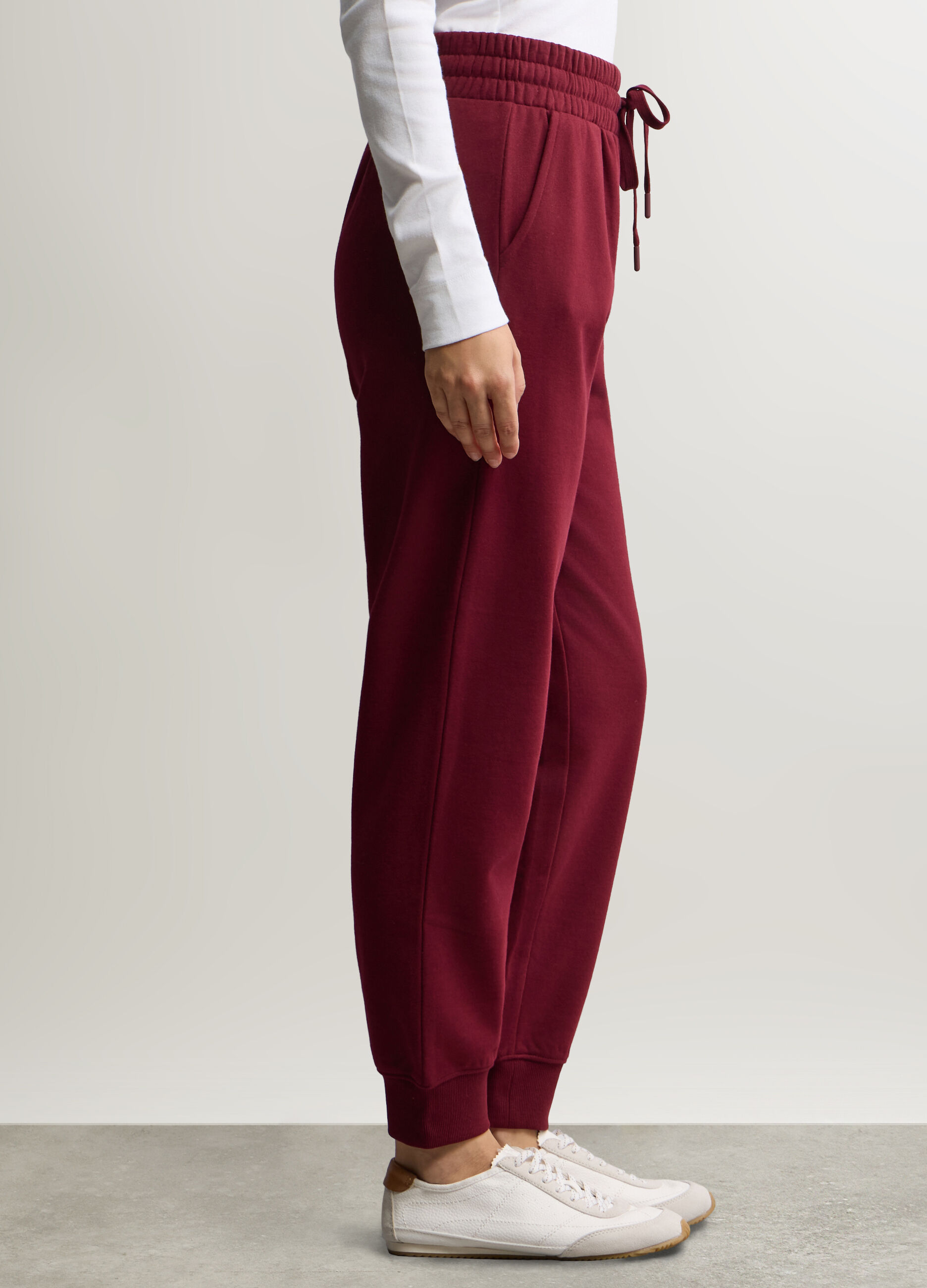 Jogger in felpa misto cotone donna_1
