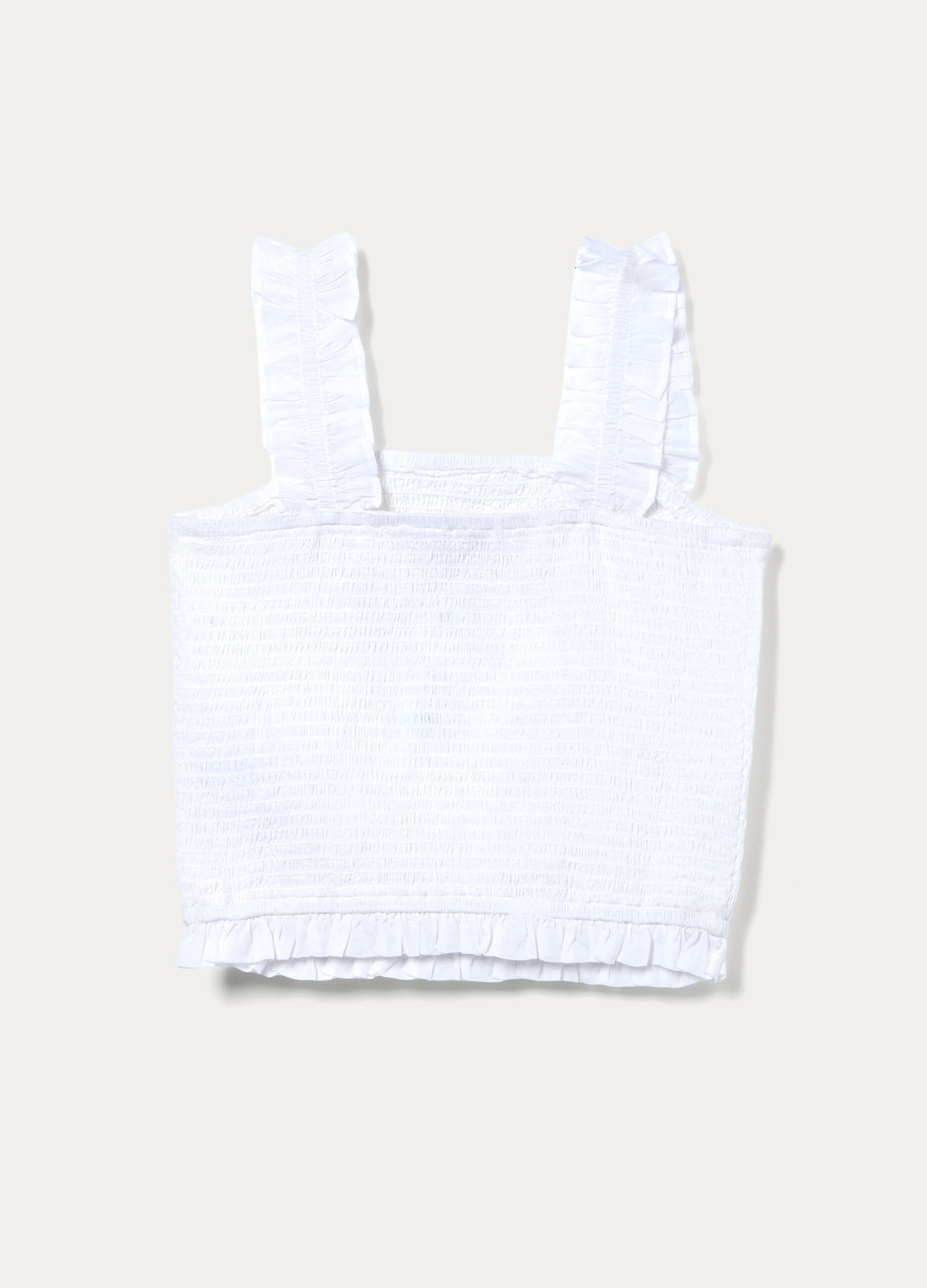 Top fitted in misto cotone voile donna_1