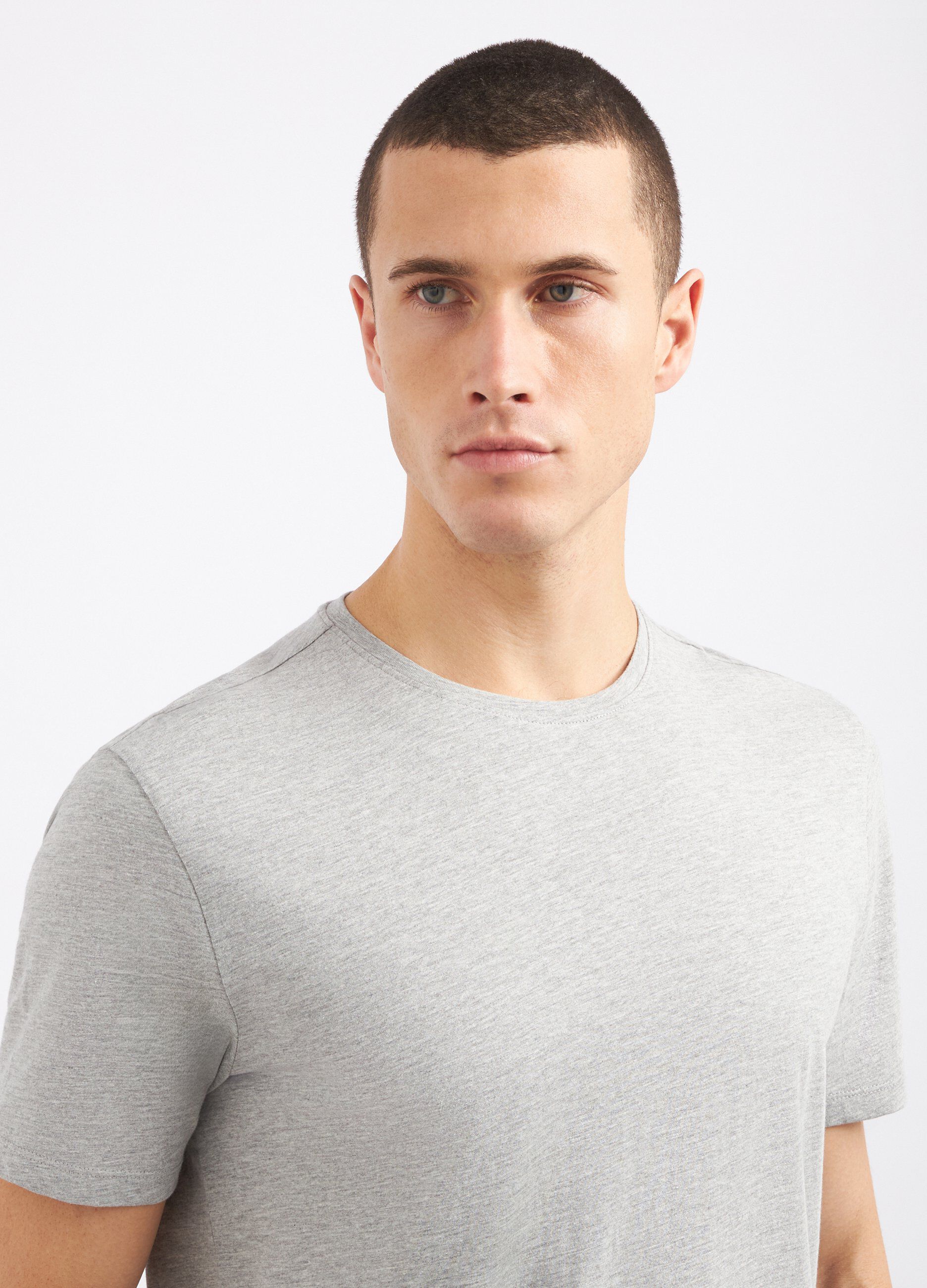 T-shirt girocollo in puro cotone uomo_2
