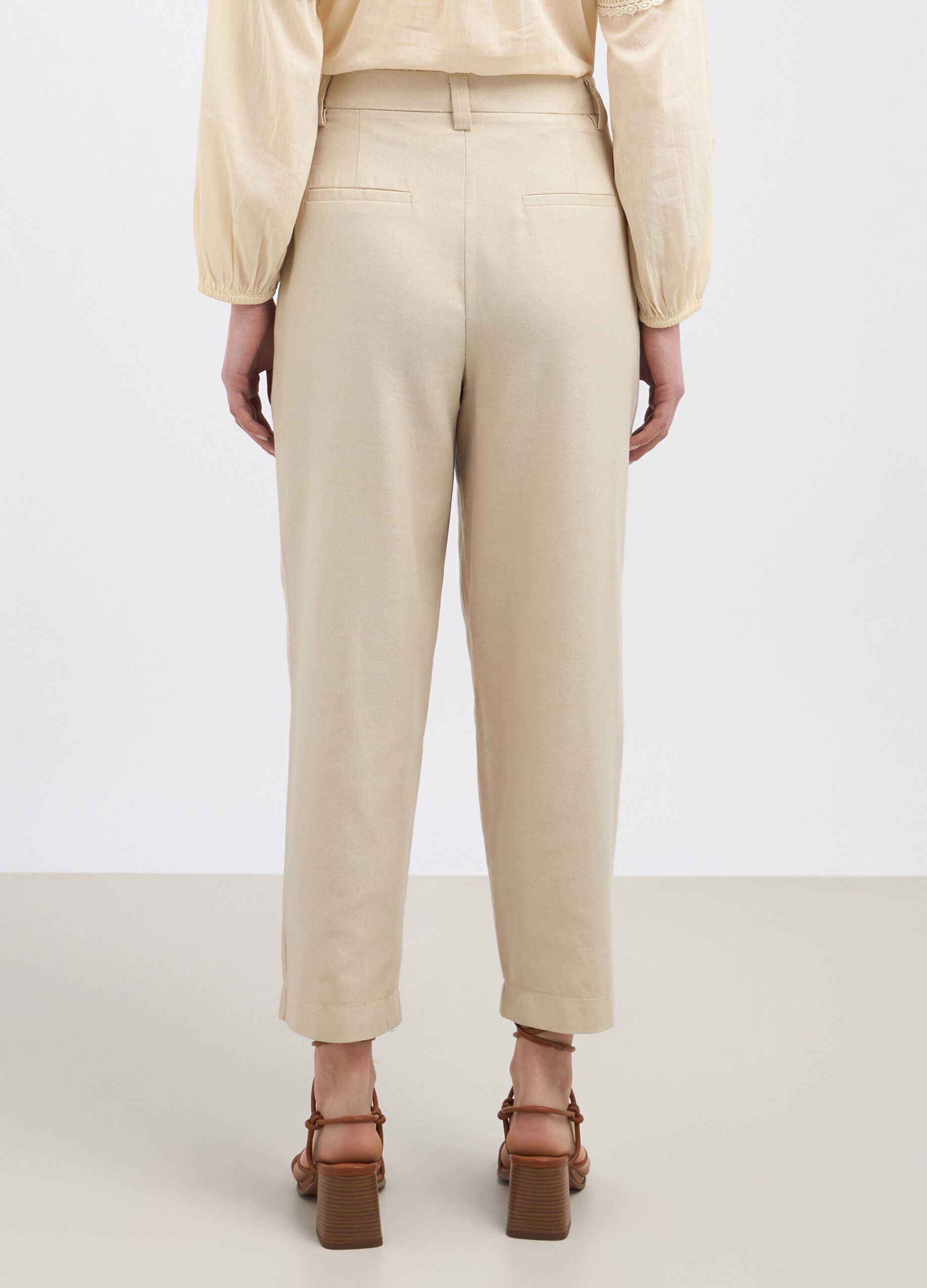 Pantaloni in misto viscosa donna_1