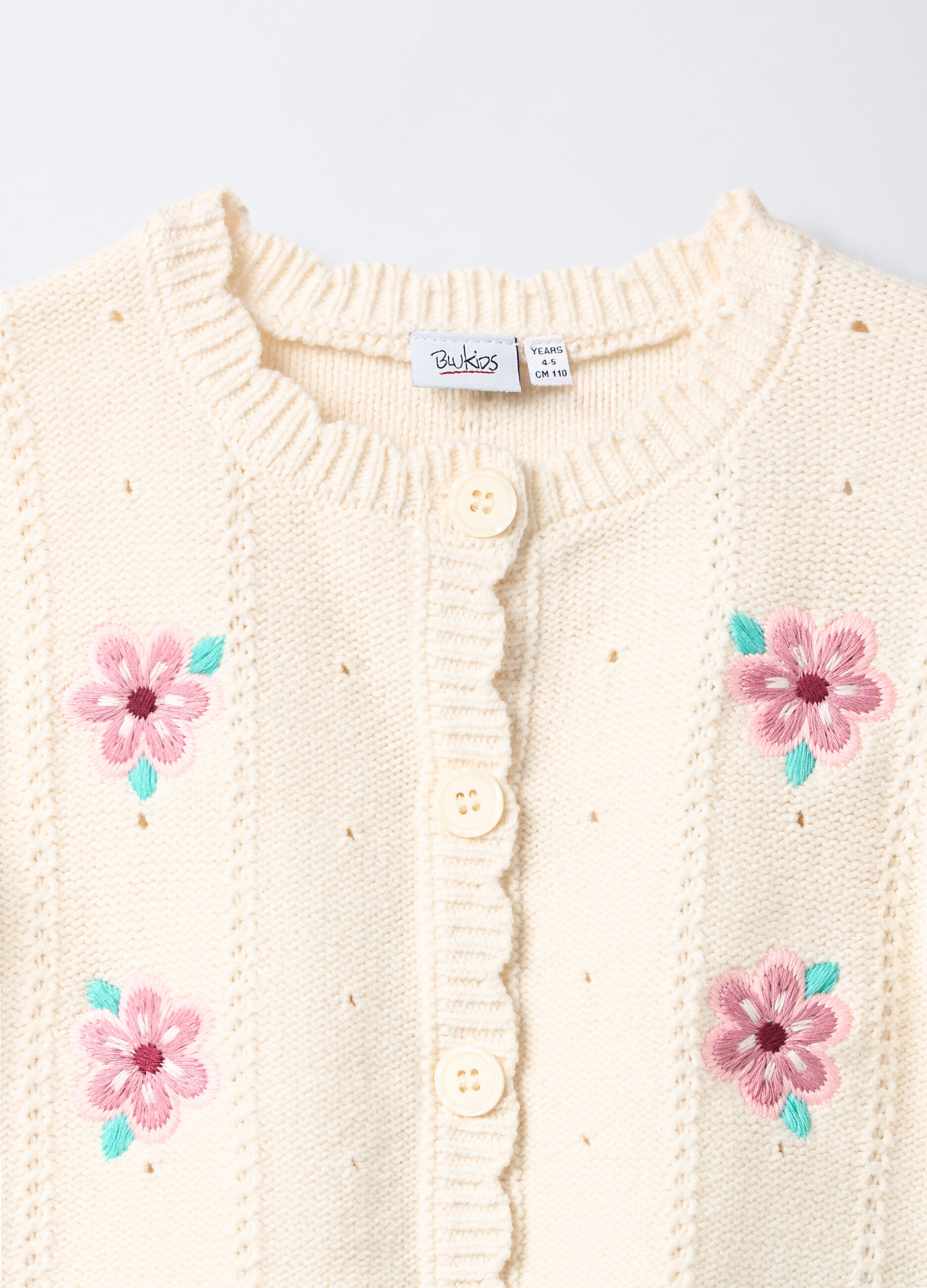 Cardigan tricot misto cotone bambina_2