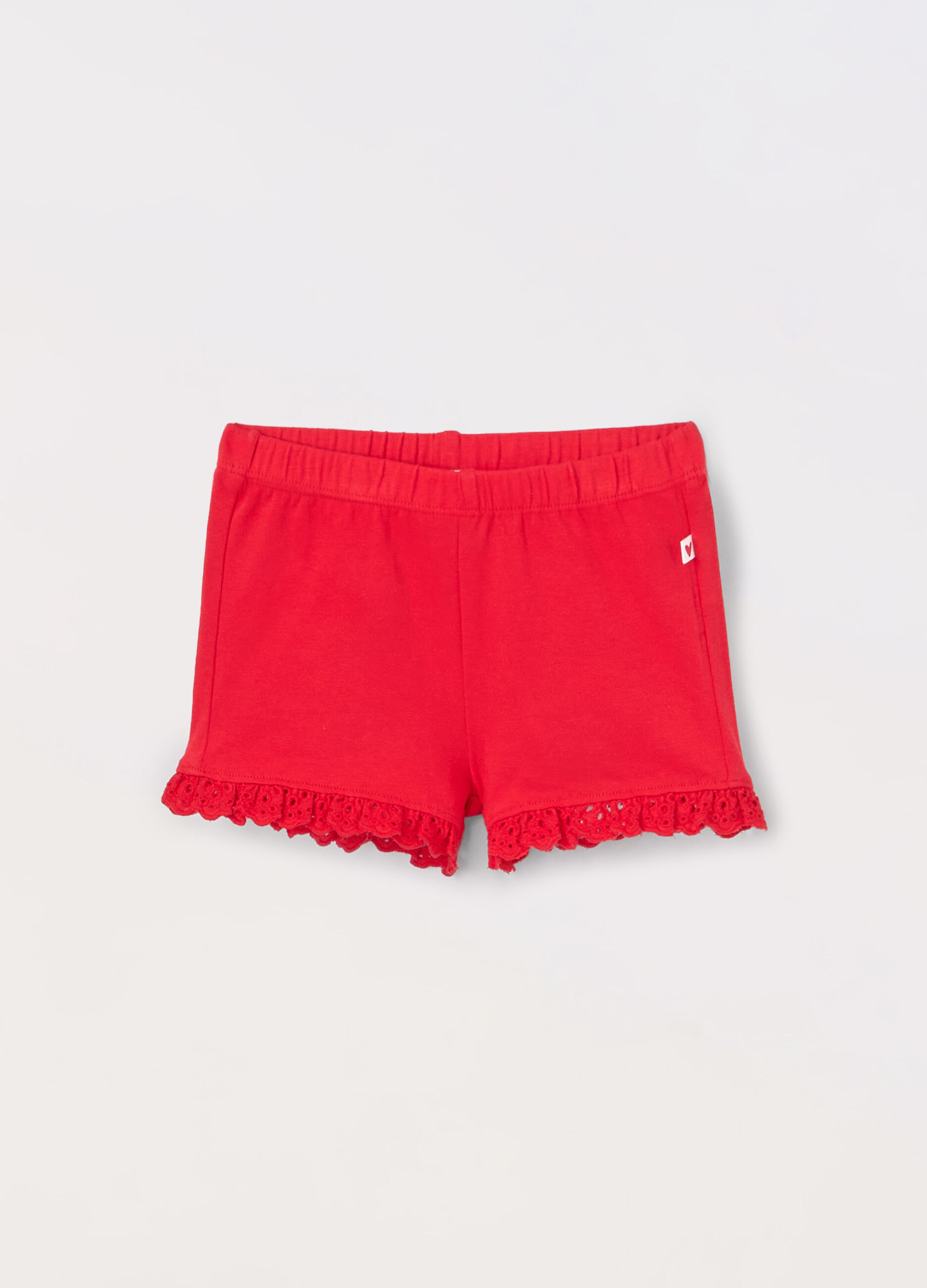 Shorts in jersey di cotone stretch neonata_0
