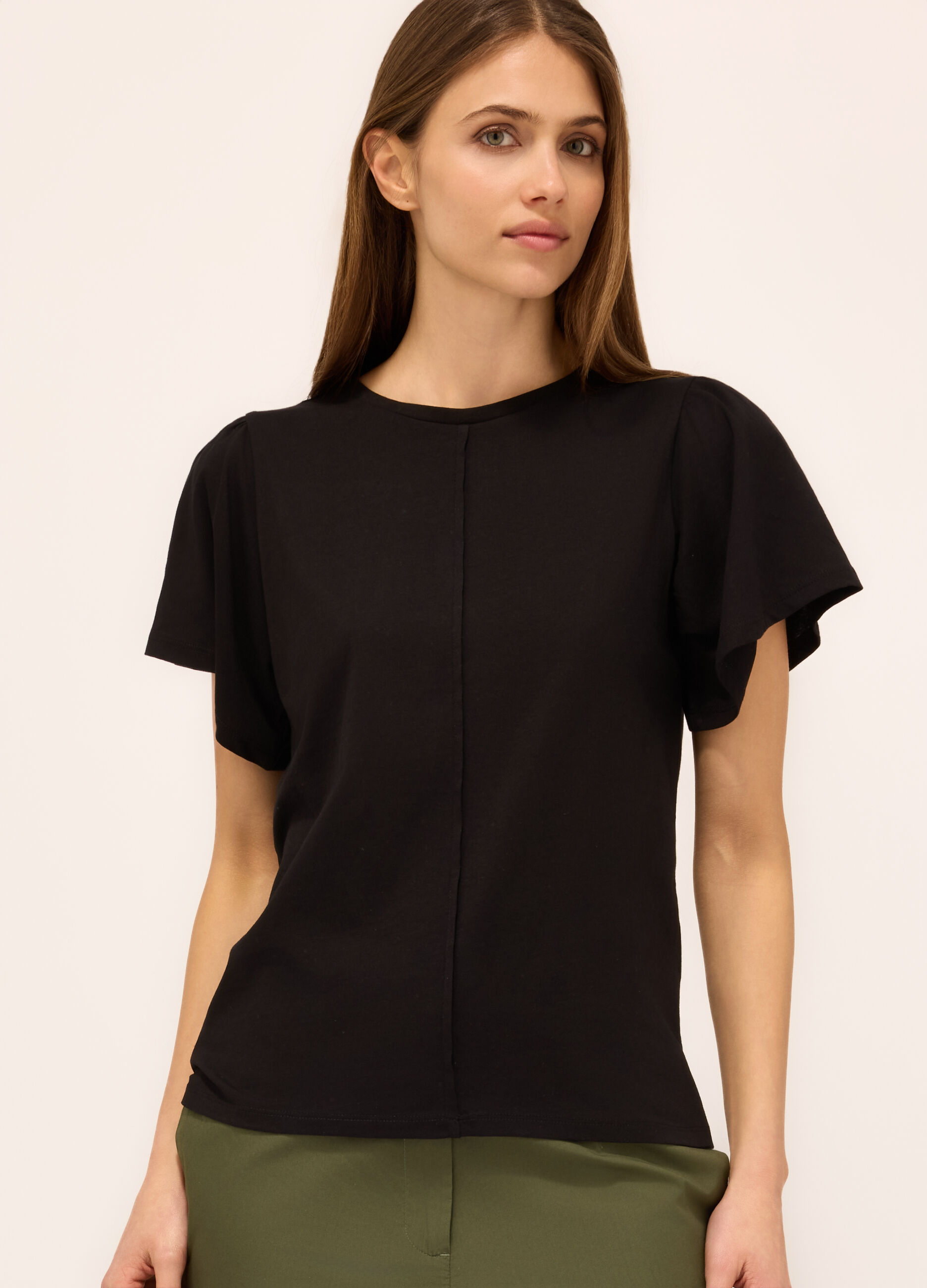 T-shirt in jersey di puro cotone donna_2