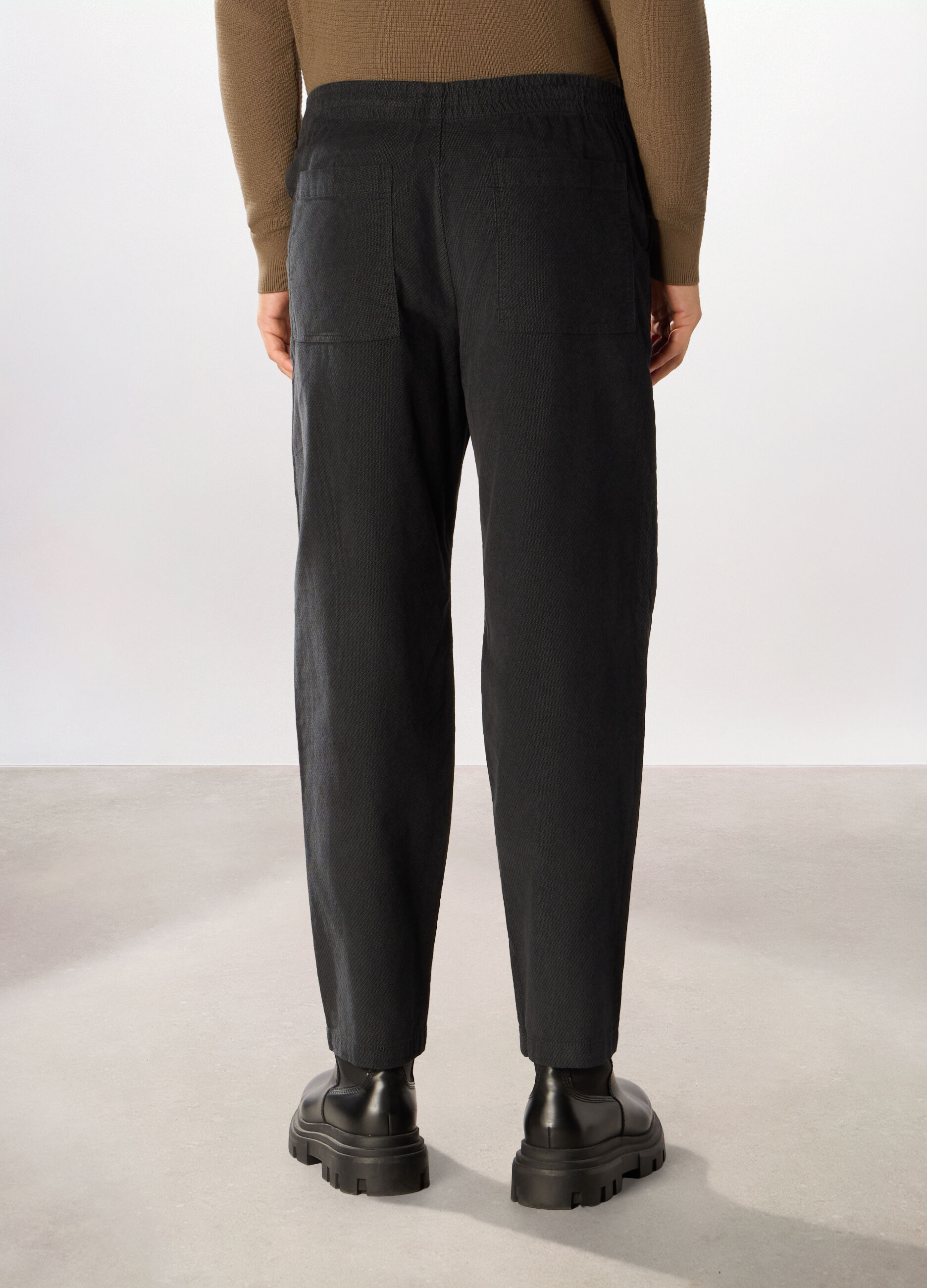 Pantaloni chino in velluto diagonale stretch uomo_1