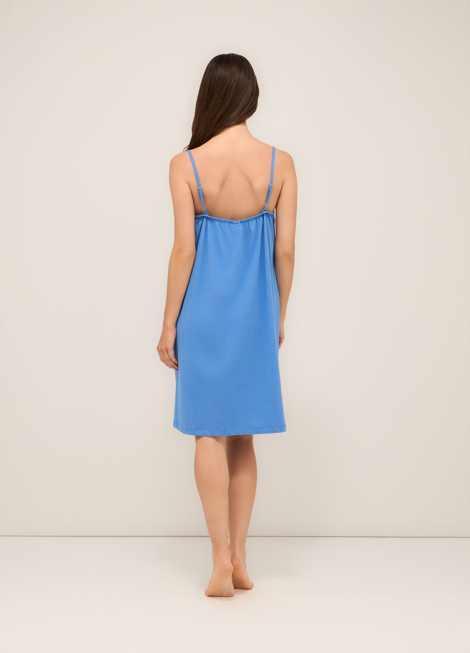 Camicia da notte in jersey di puro cotone donna_1