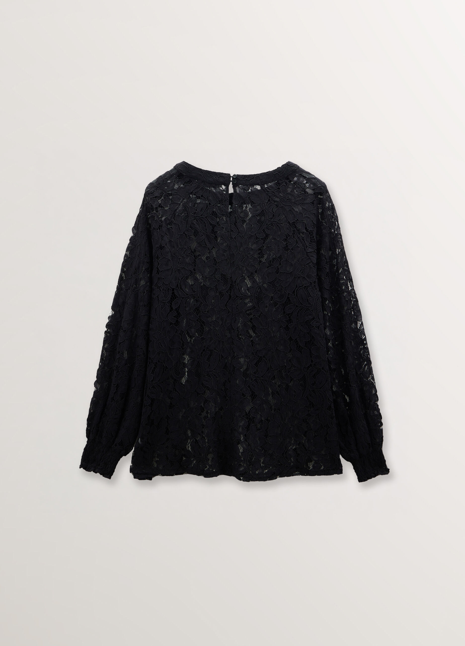 Blusa Fit Regular girocollo in pizzo donna curvy_1