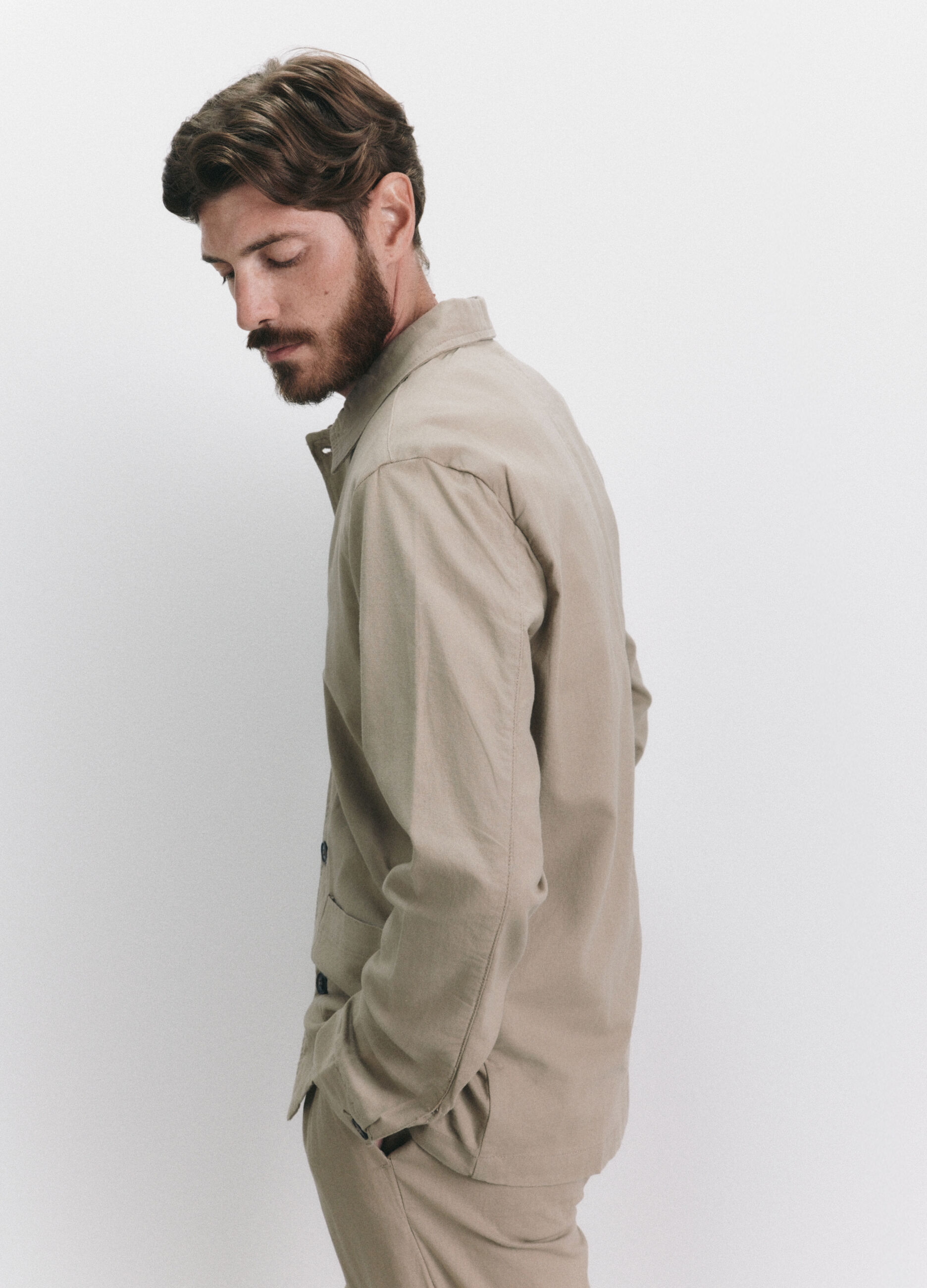 Giacca a camicia in lino e cotone uomo_4