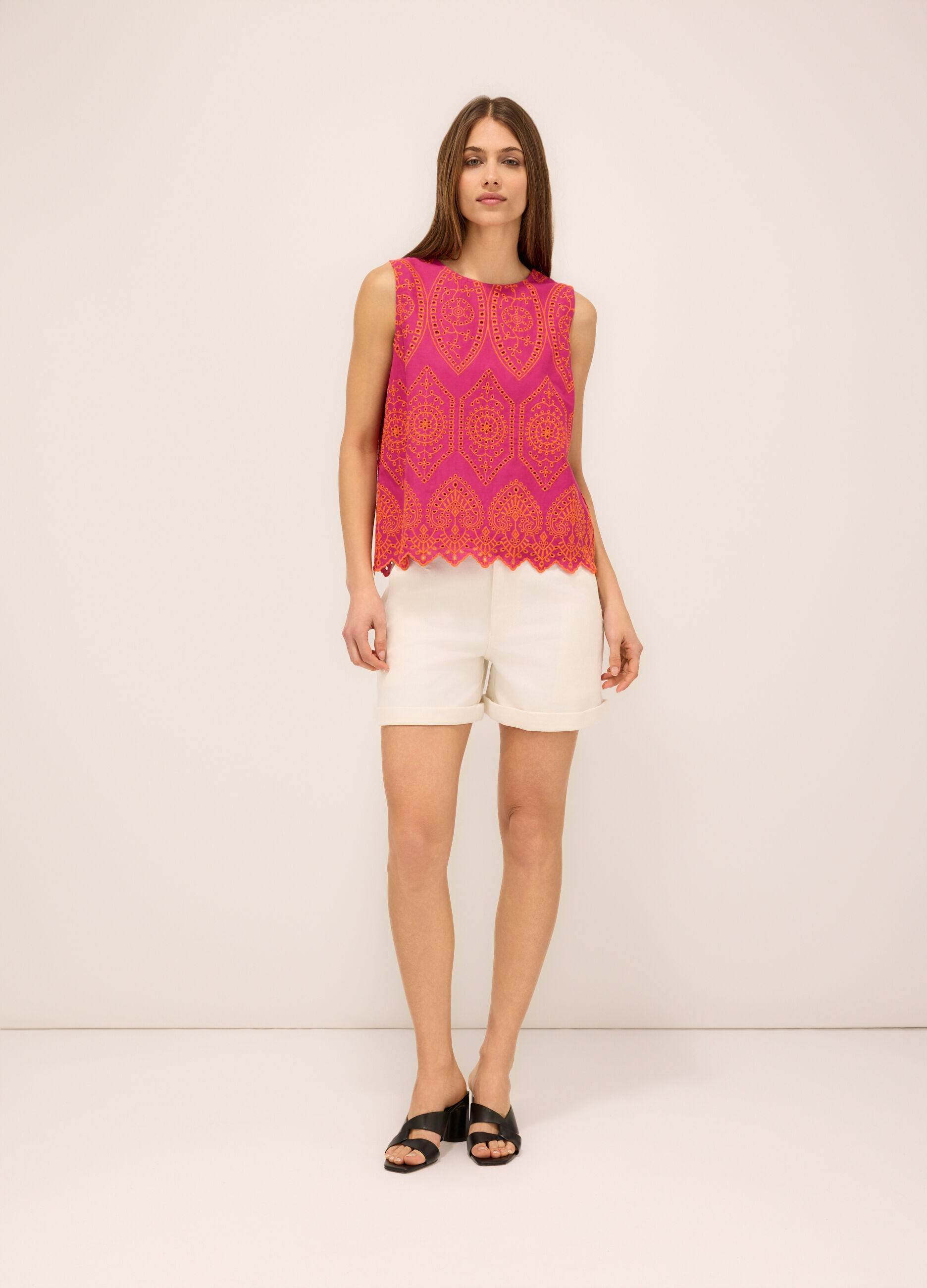 Shorts in denim misto cotone donna_0