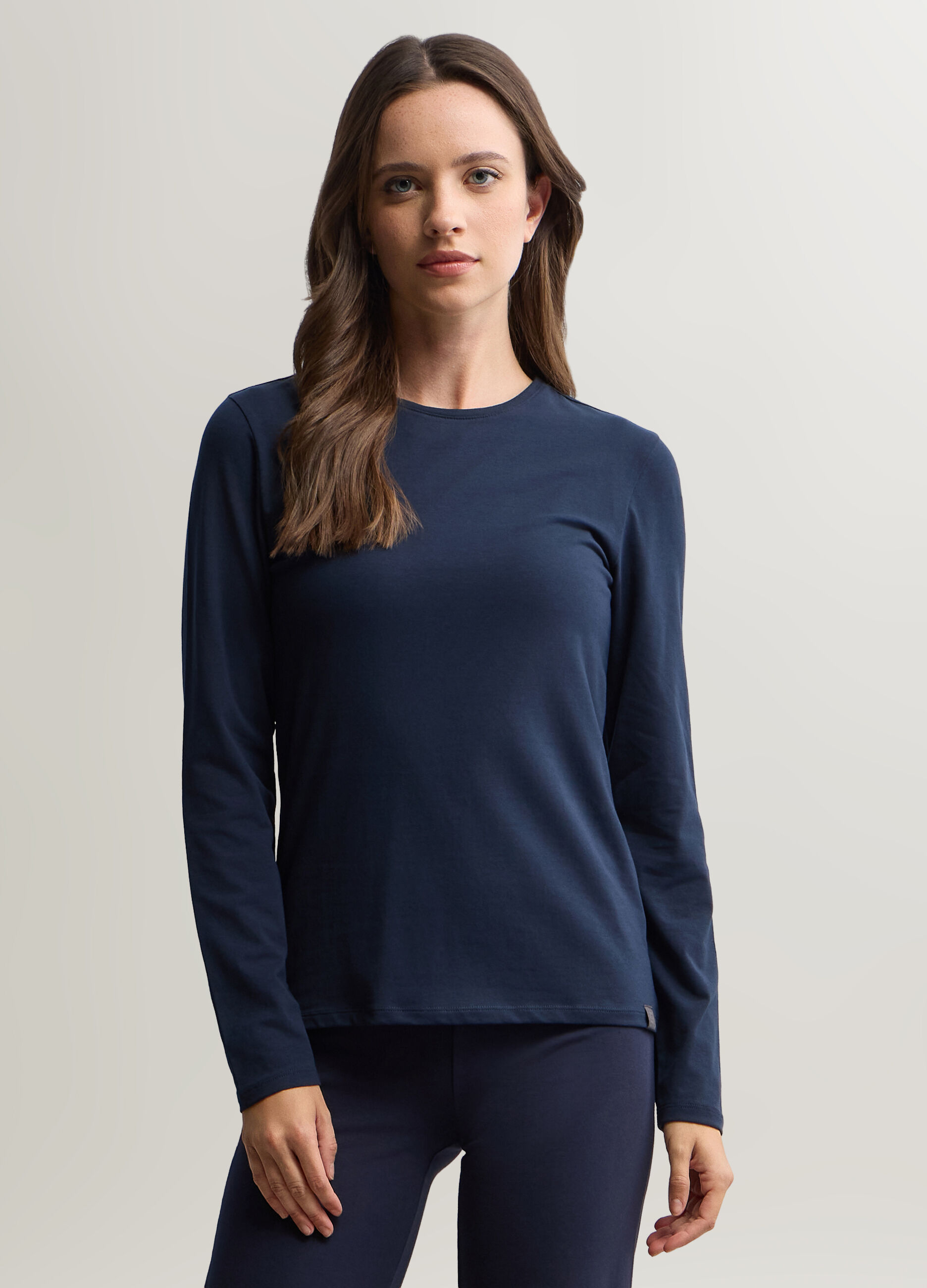 T-shirt girocollo stretch donna_0