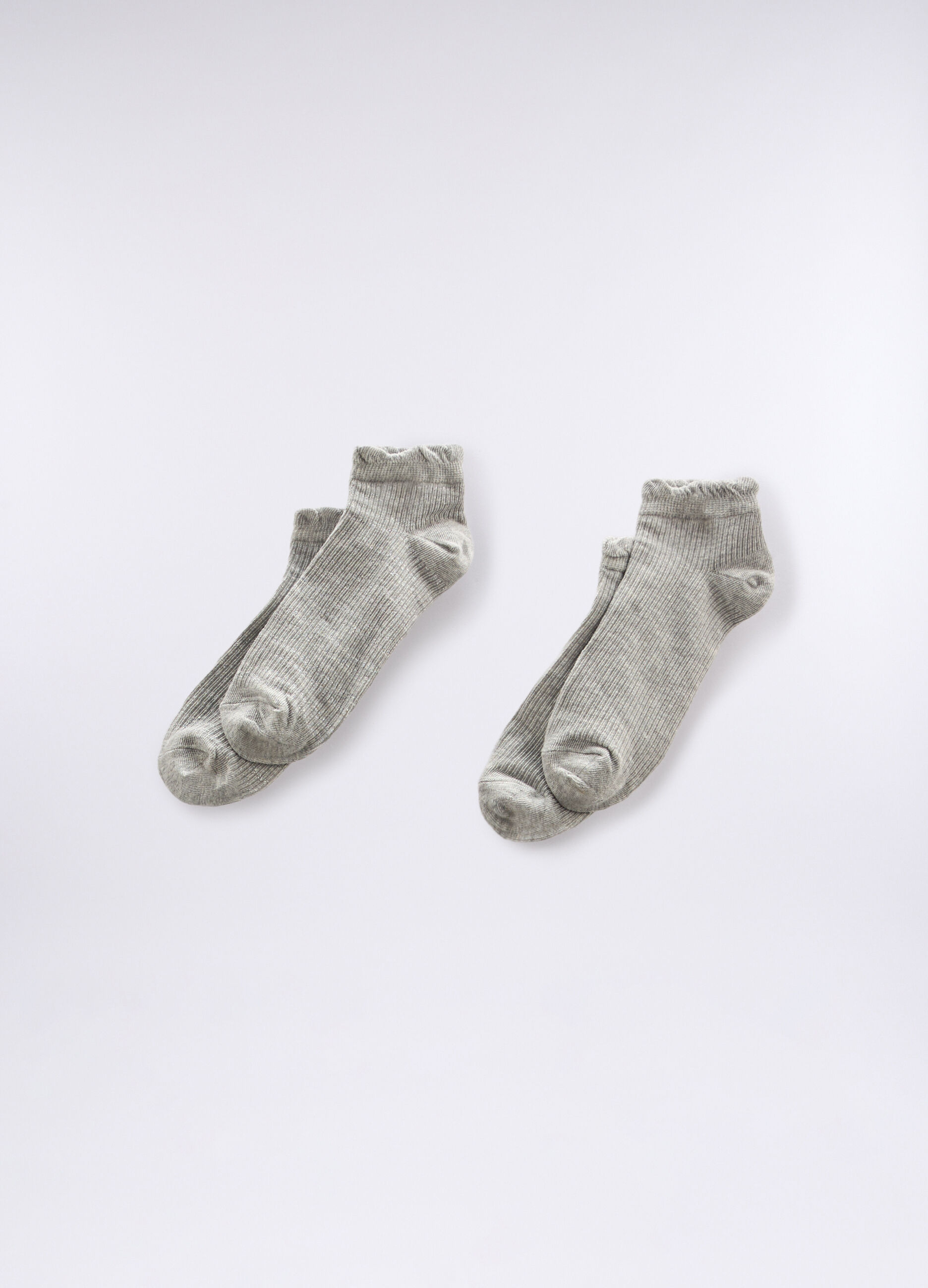 Pack 2 calze corte in cotone stretch donna_0