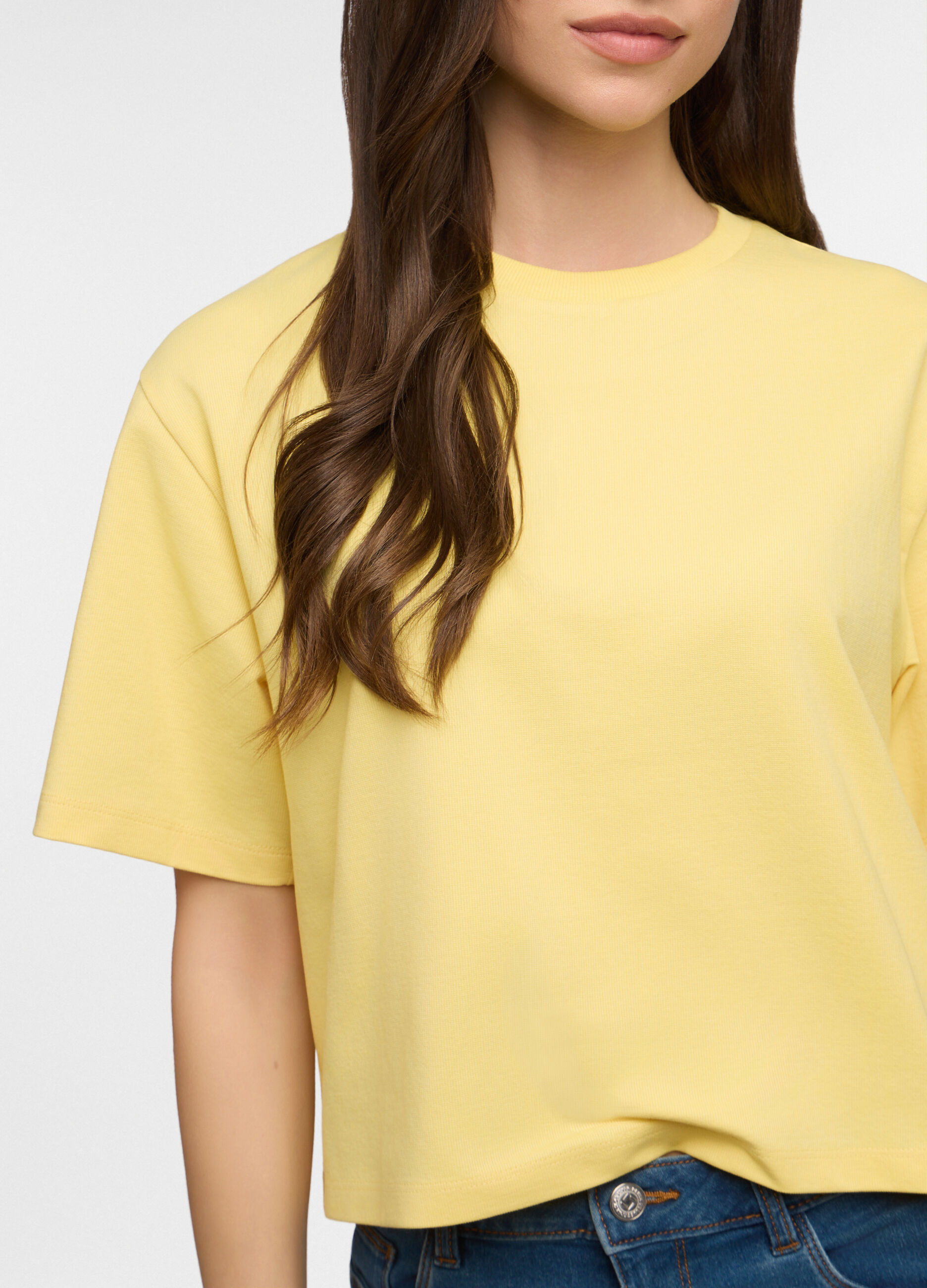 T-shirt girocollo box fit stretch donna_2