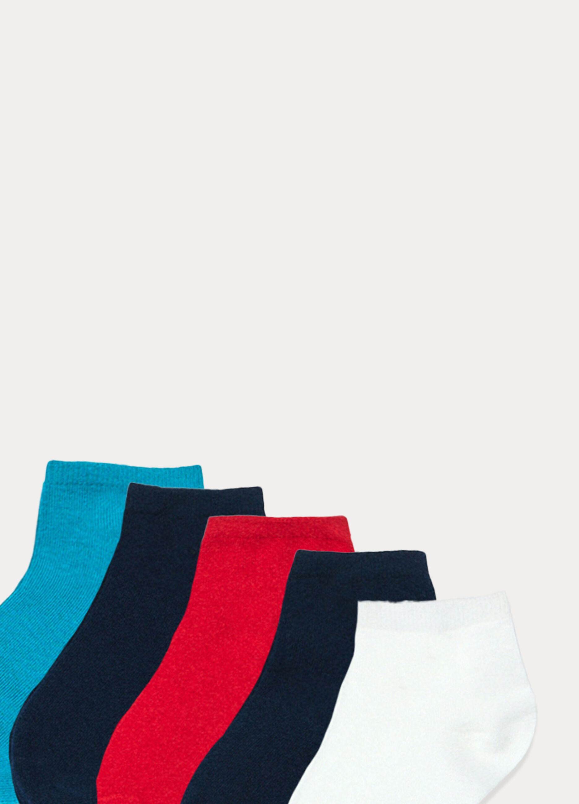 Pack 5 calze corte in cotone stretch _1