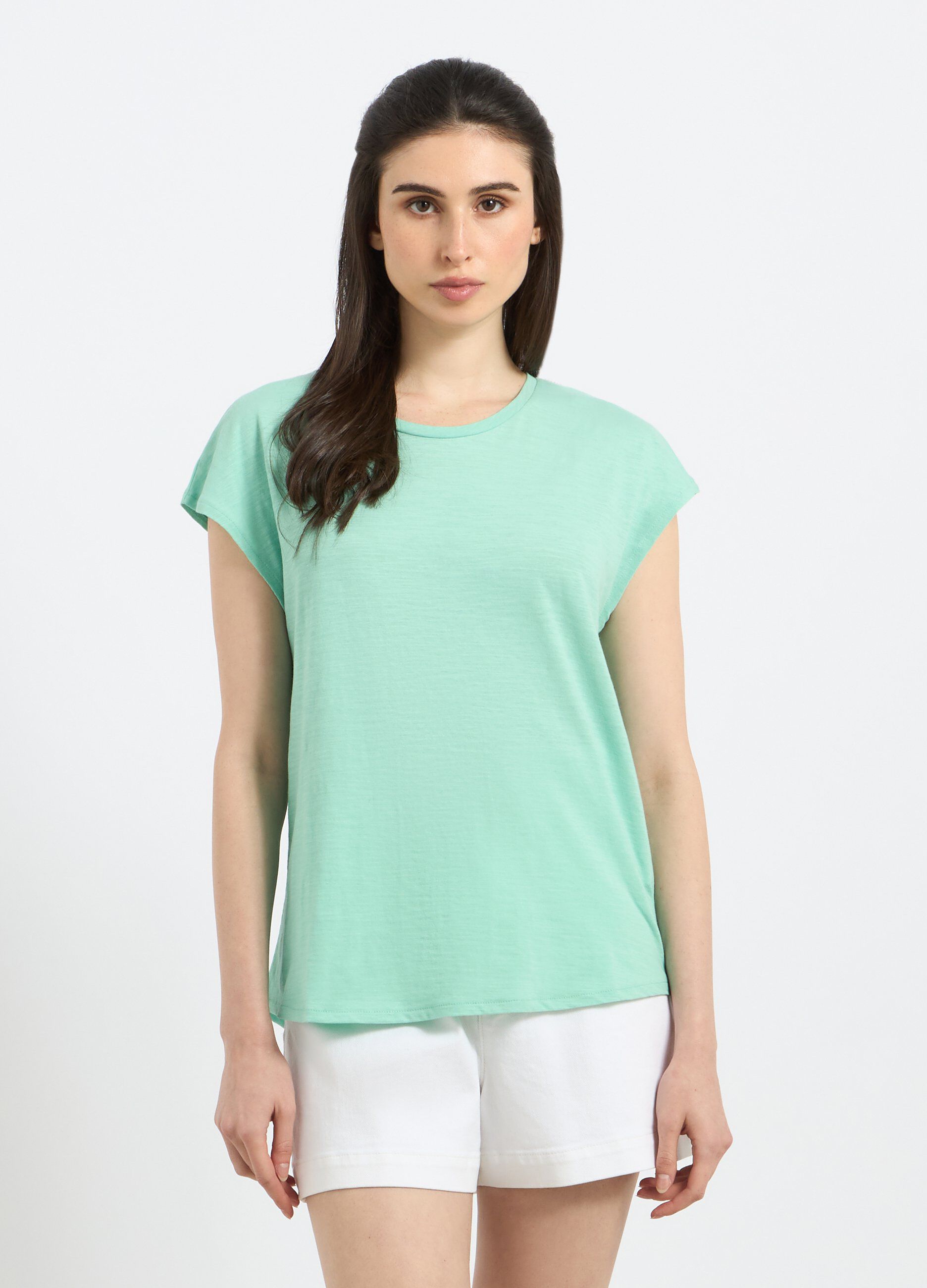 T-shirt in puro cotone donna_0