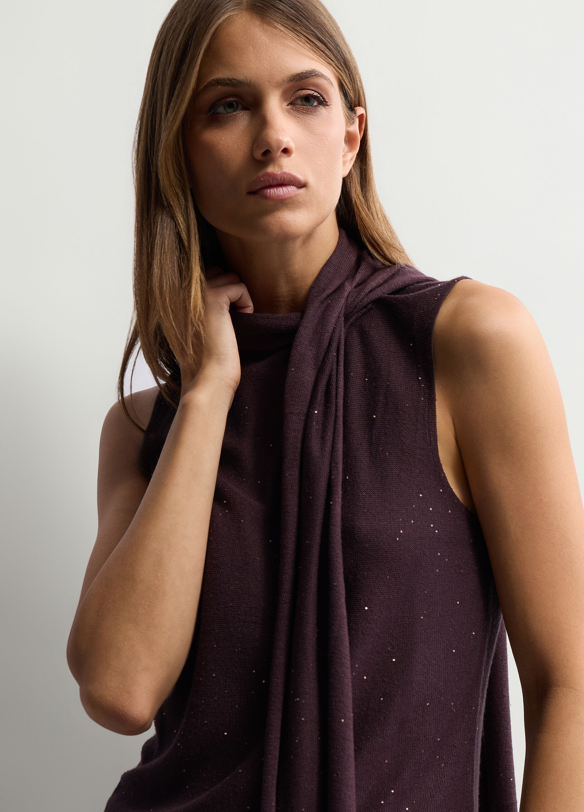 Top Fit Over in maglia rasata donna_2