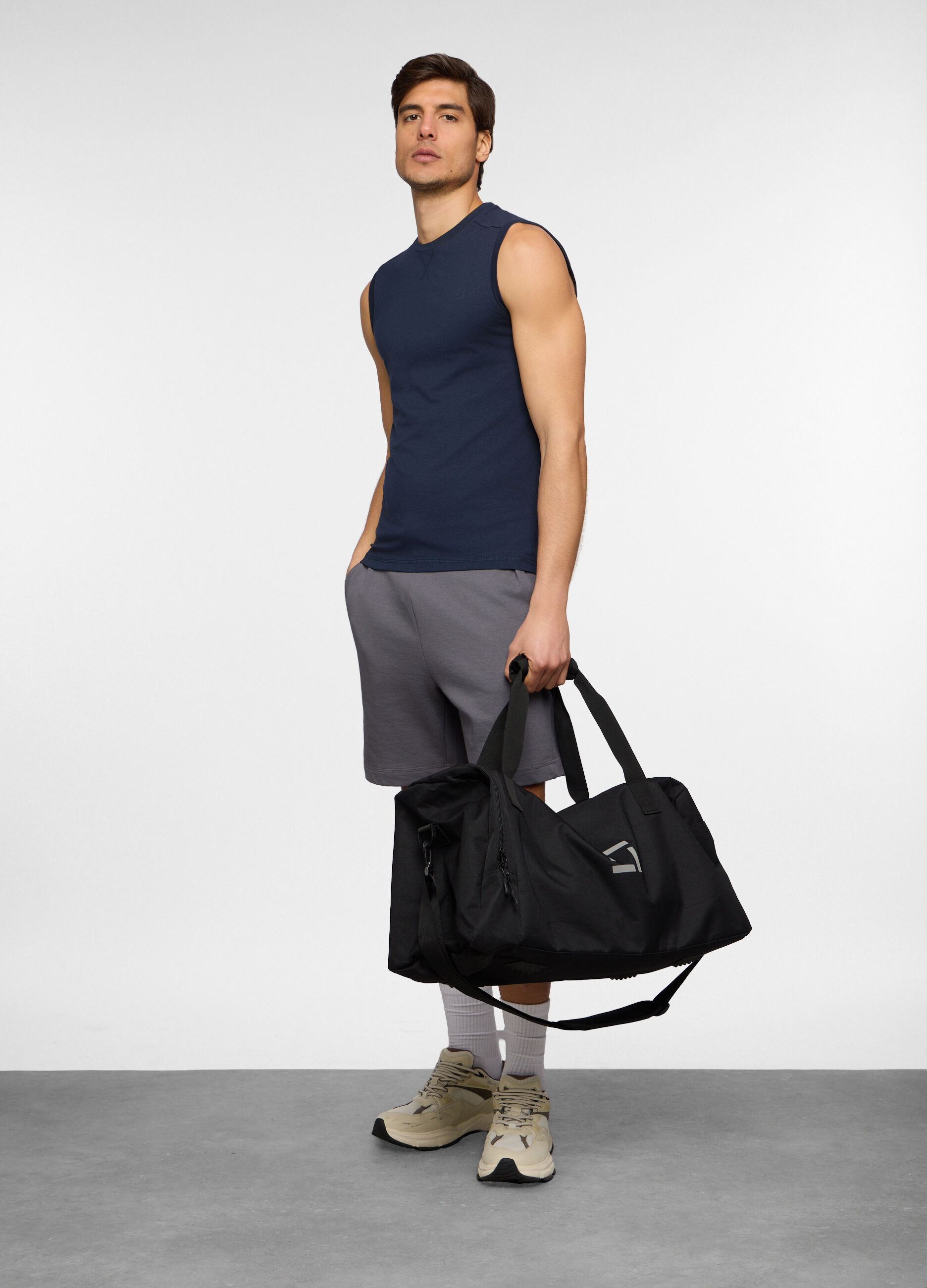 Pantaloncini in felpa di cotone uomo_0