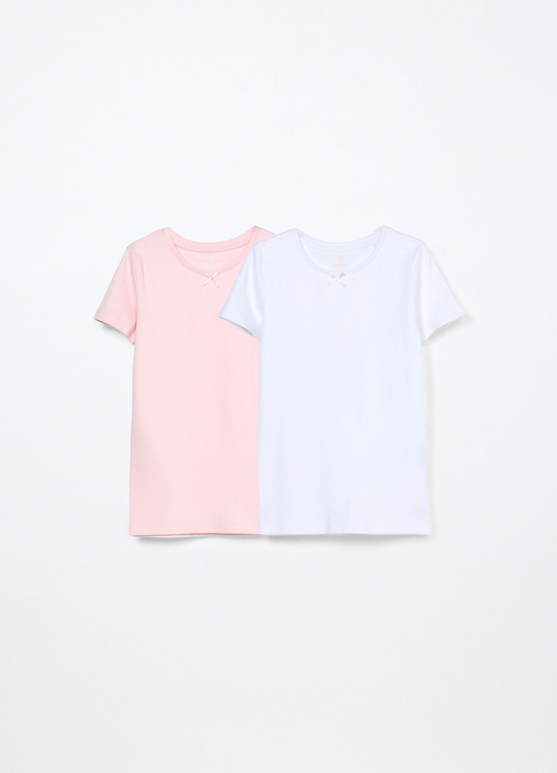 Pack 2 magliette intime in interlock di puro cotone bambina_0
