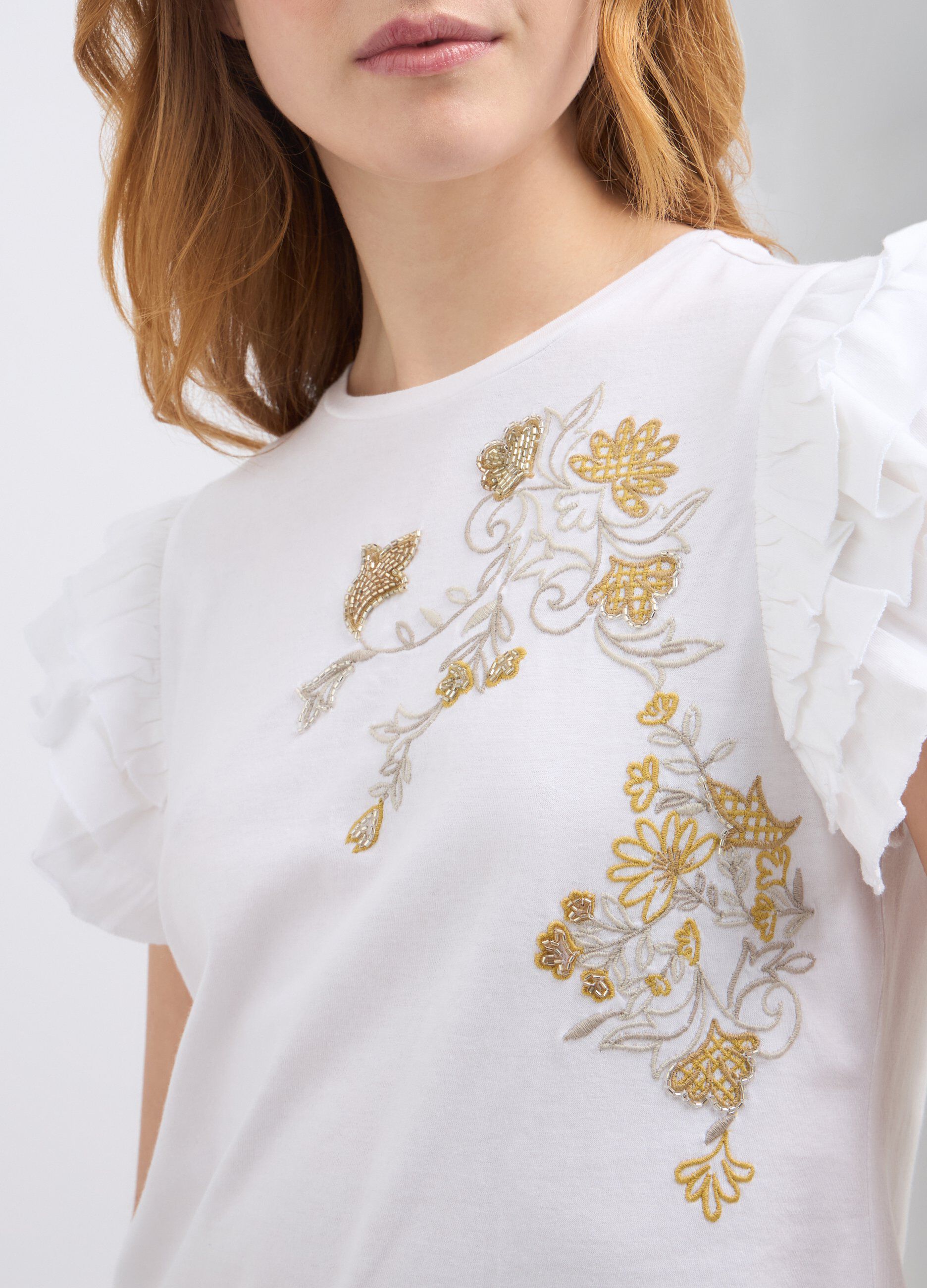T-shirt con maniche ad aletta donna_2