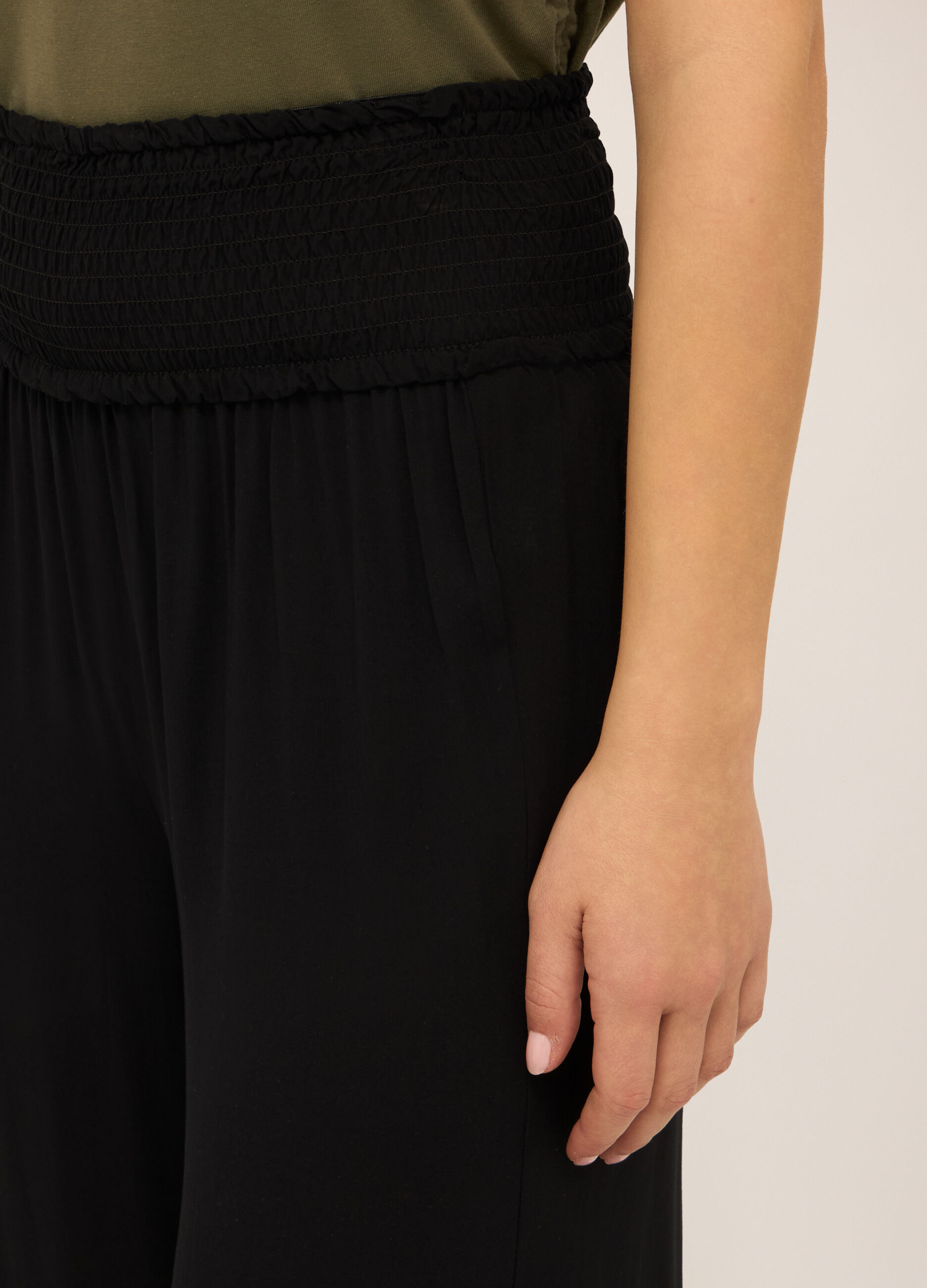 Pantaloni palazzo in pura viscosa donna_2