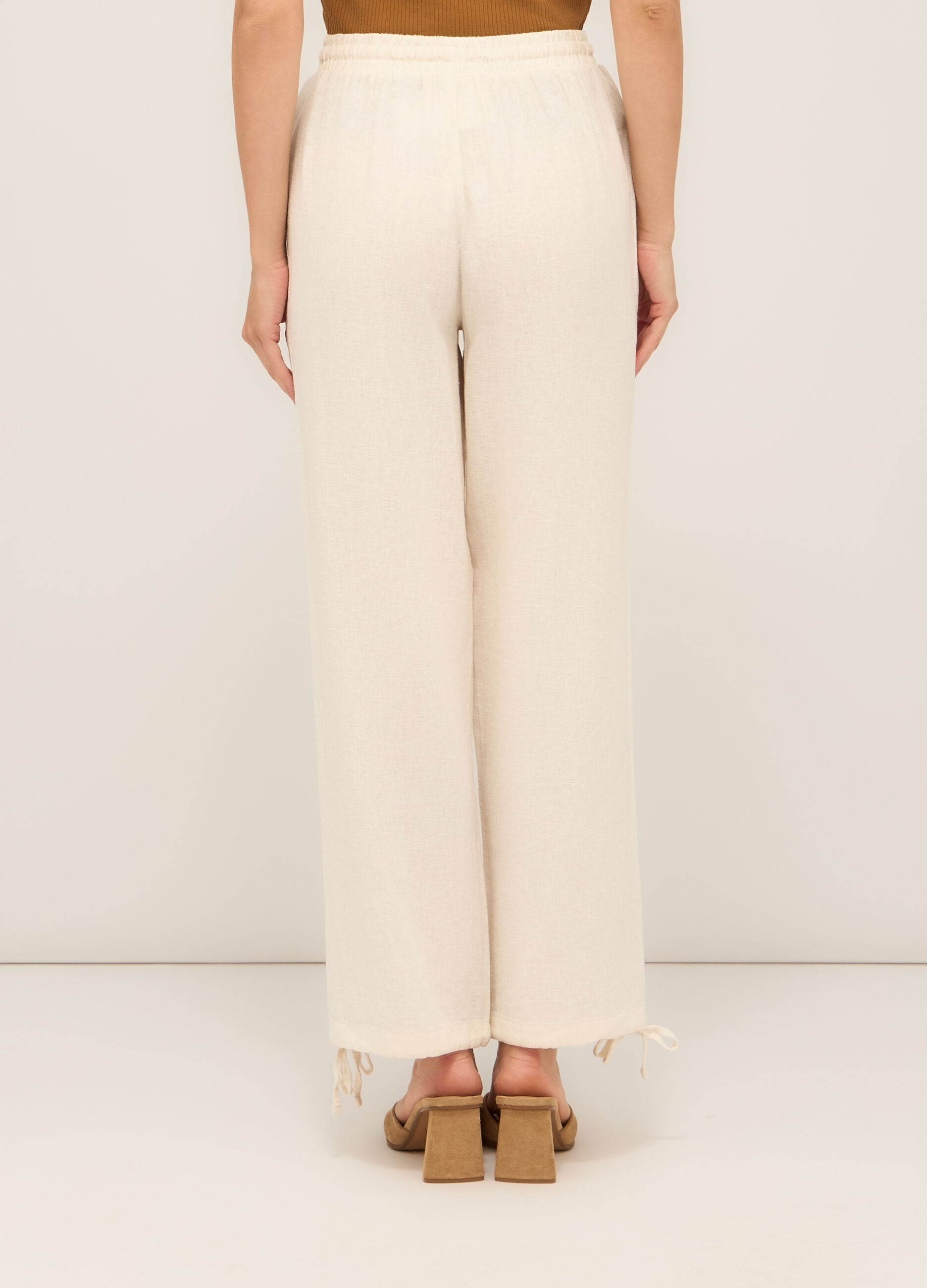 Pantaloni misto lino donna_1