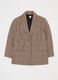 Blazer lungo in misto lana a quadri donna_4