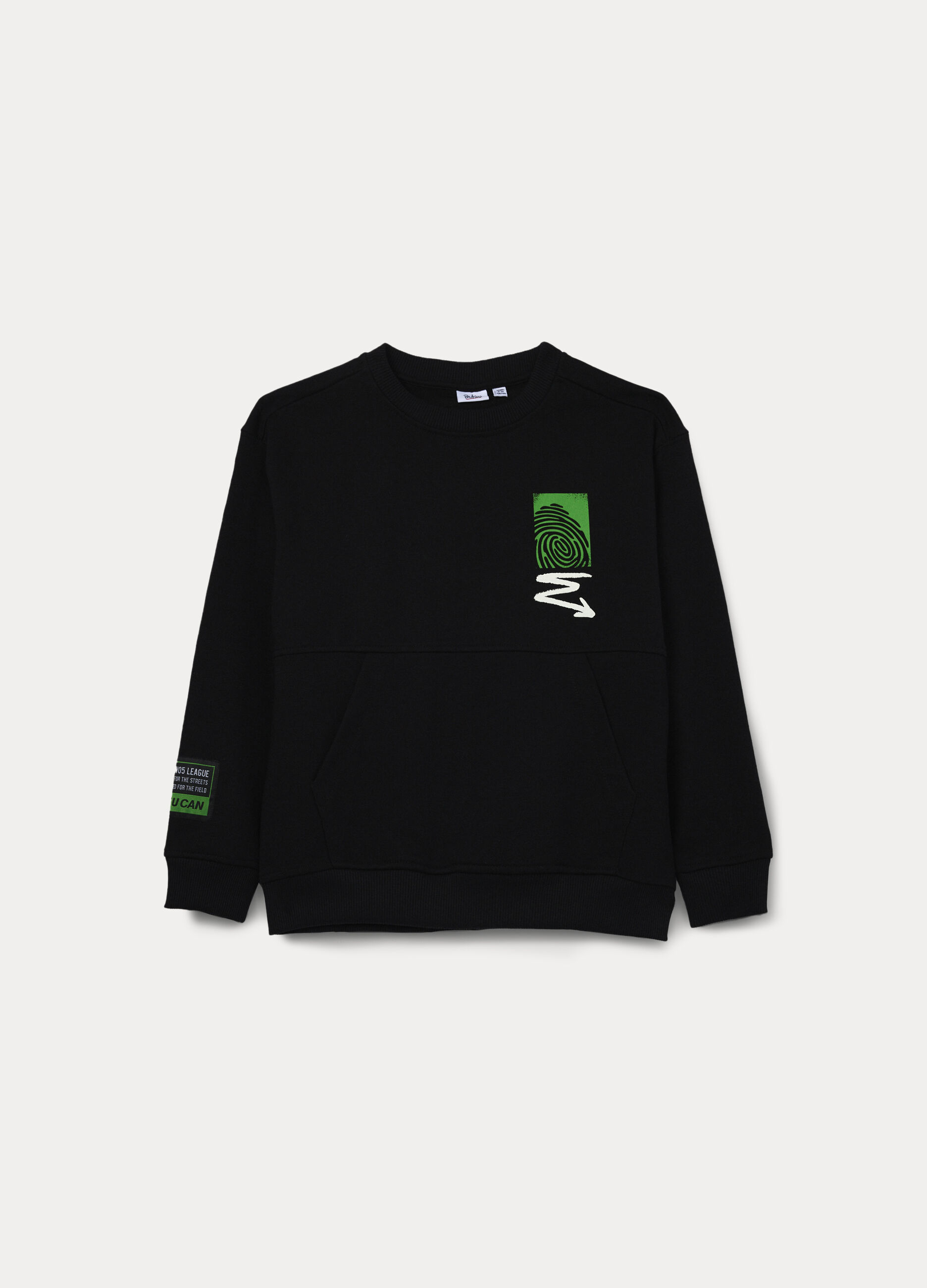 Felpa in french terry misto cotone ragazzo_0