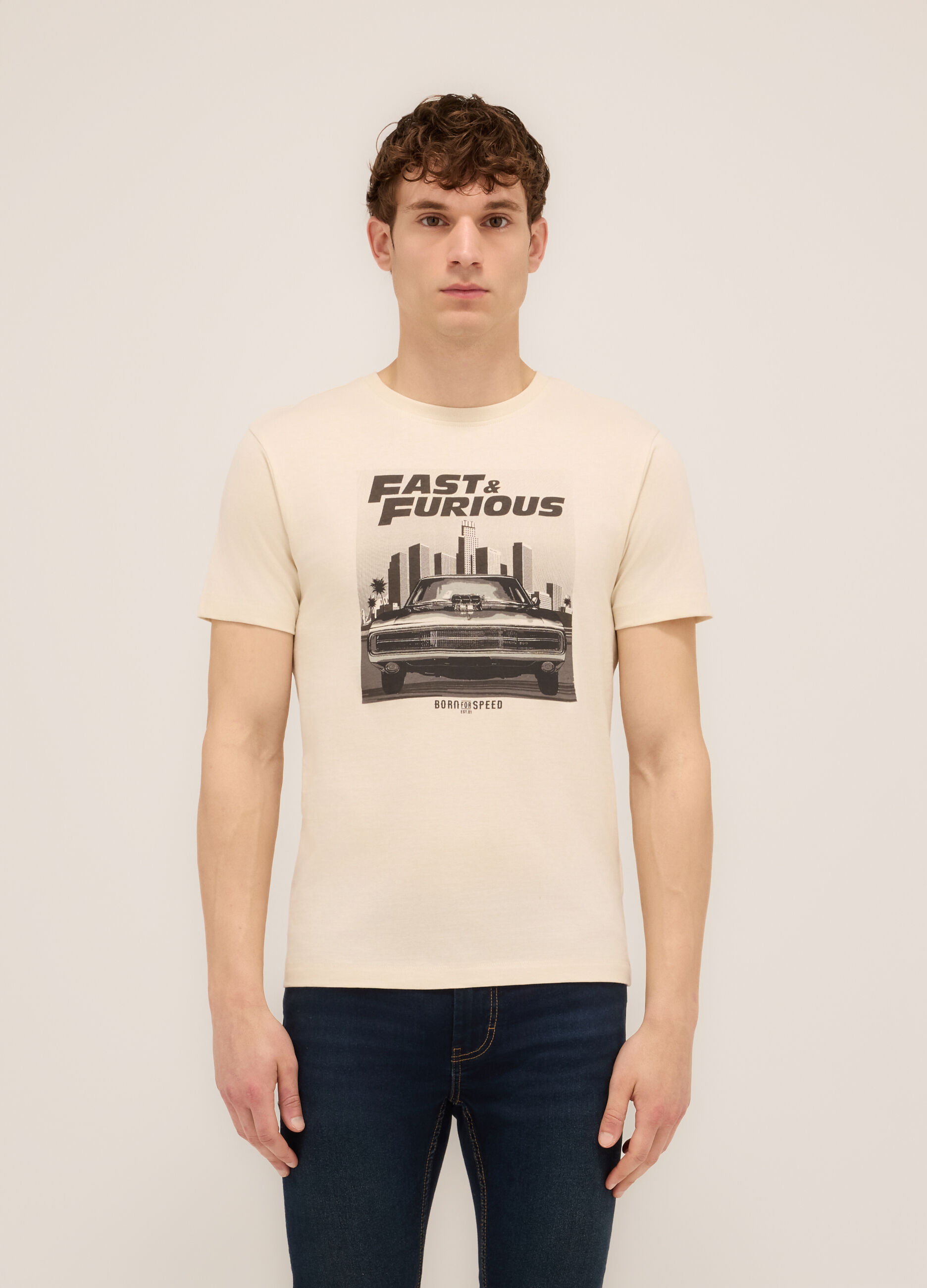 T-shirt girocollo stampa Fast & Furious uomo_0