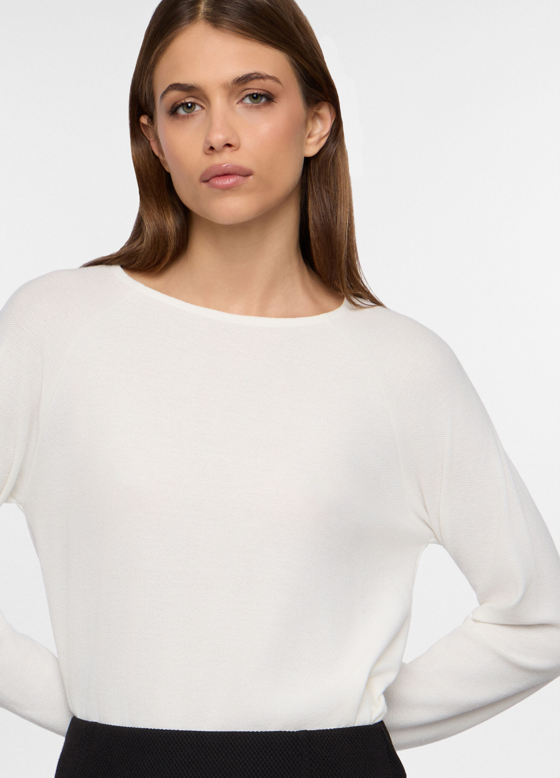 T-shirt girocollo stretch donna_2